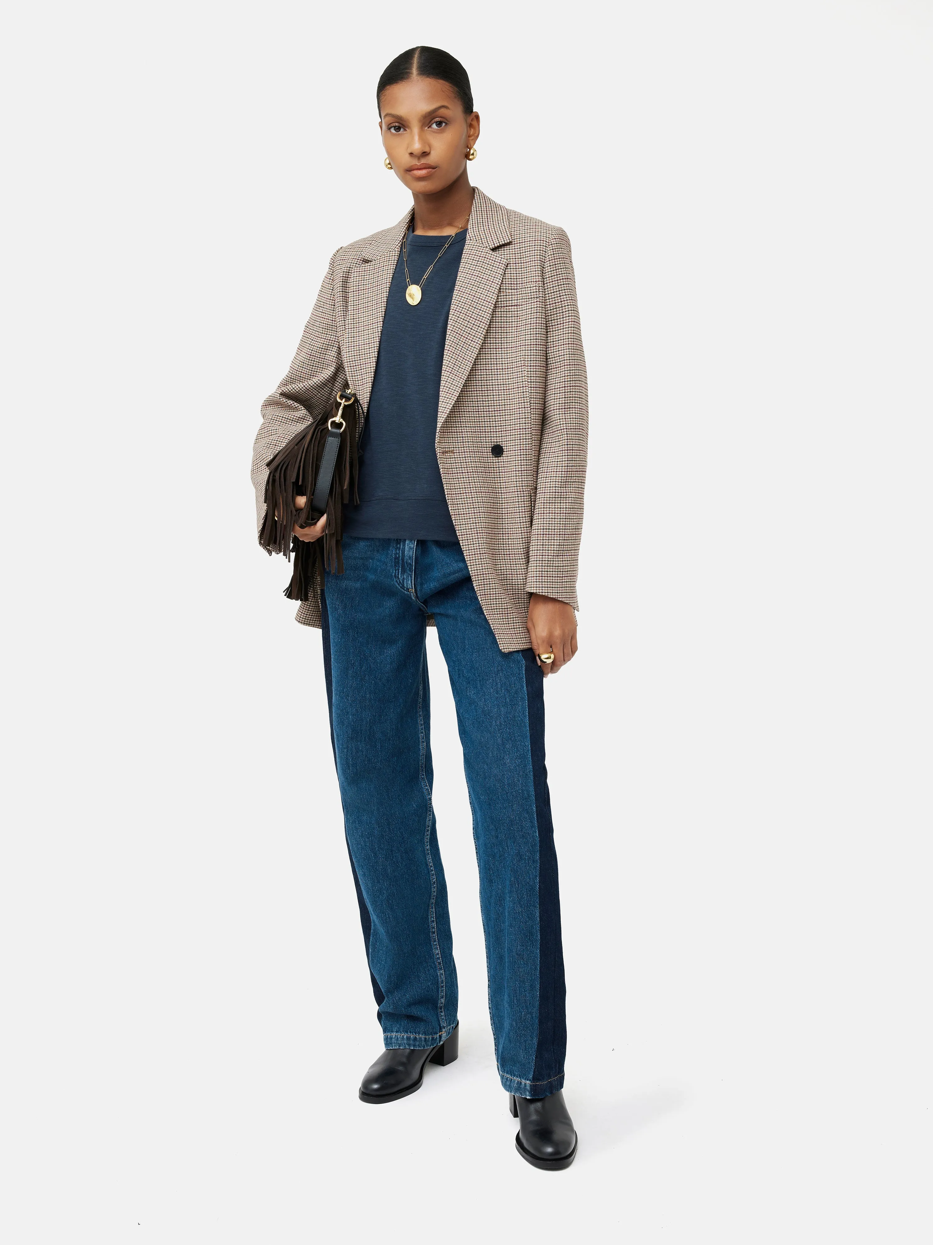 Cotton Luxe Raglan Tee | Slate sold by Jigsaw product image thumbnail 3