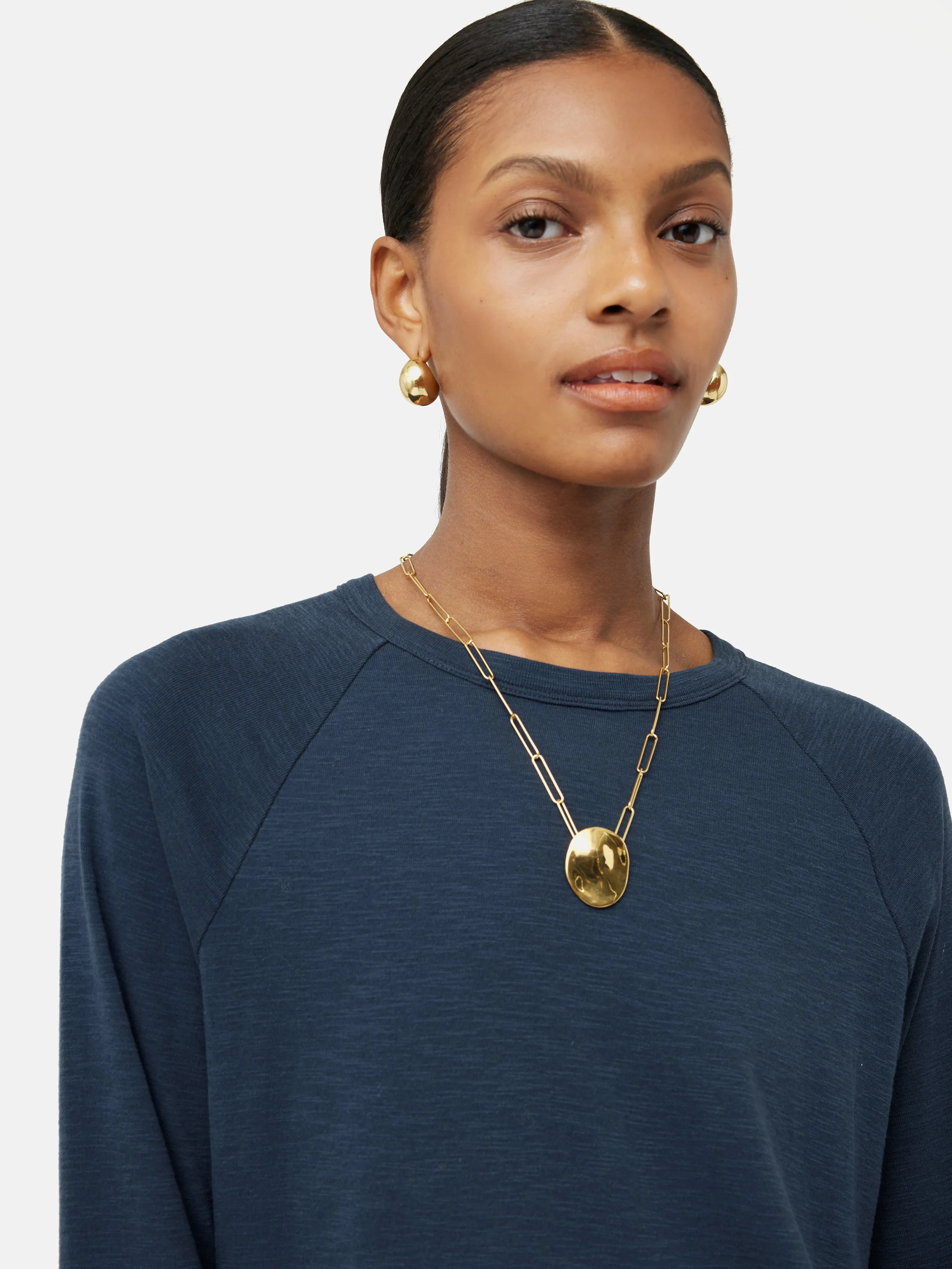 Cotton Luxe Raglan Tee | Slate sold by Jigsaw product image thumbnail 2