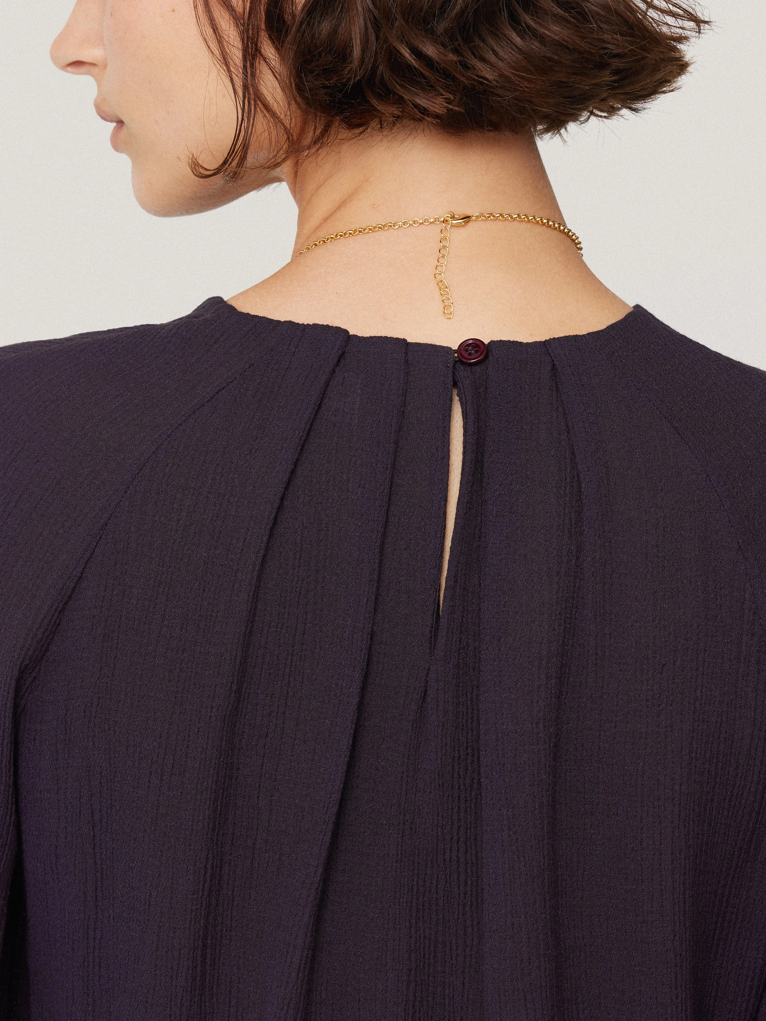 Textured Pleat Detail Top | Purple sold by Jigsaw product image thumbnail 2