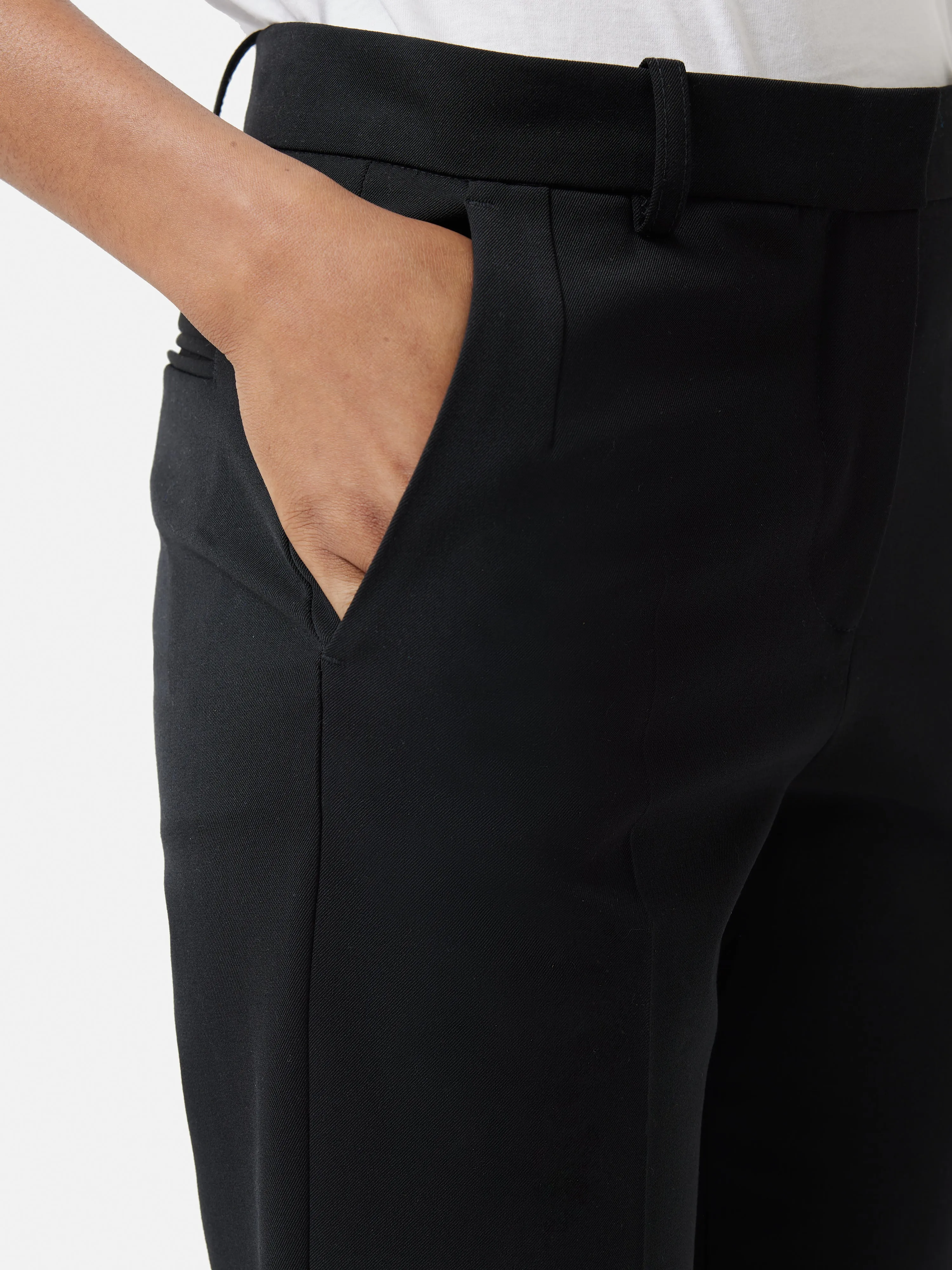 Italian Wool Stretch Paris Slim Fit Trouser | Black sold by Jigsaw product image thumbnail 2