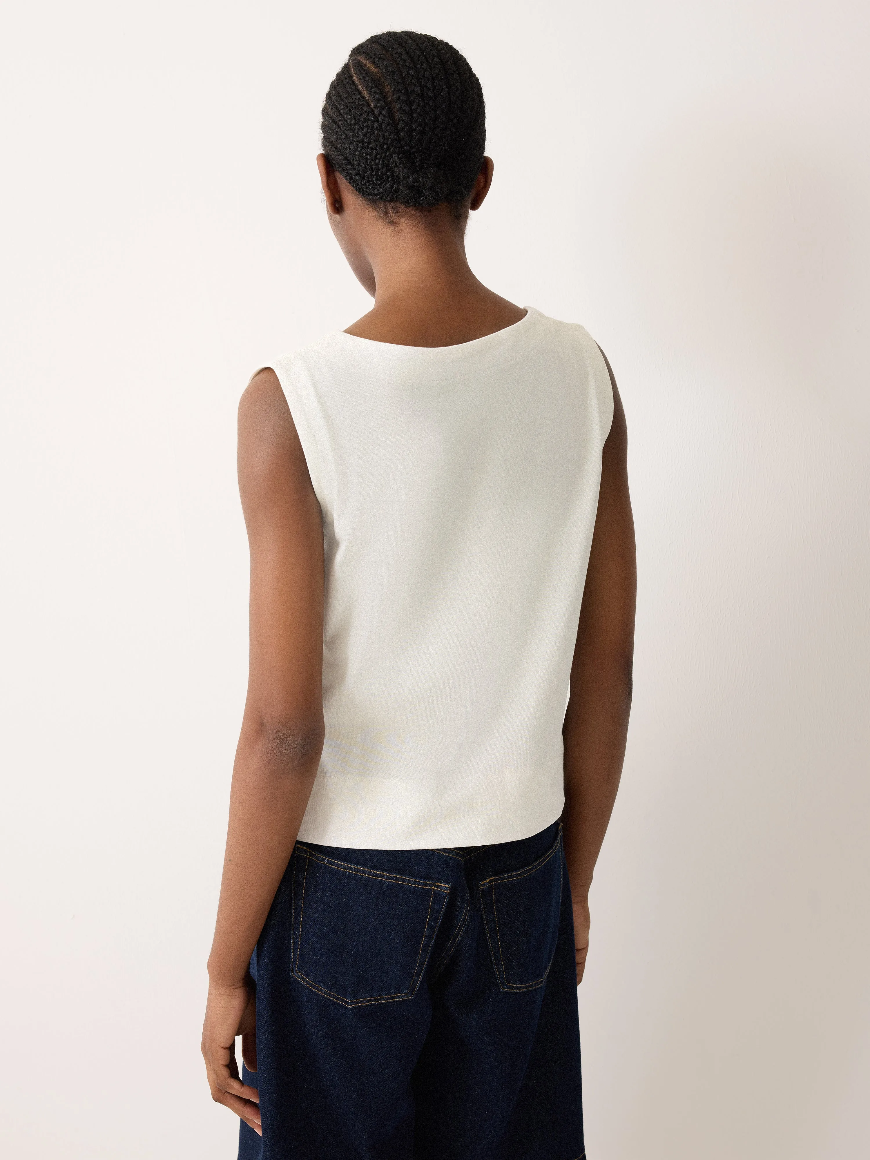 Cornelli Tape Jersey Tank | Cream sold by Jigsaw product image thumbnail 4