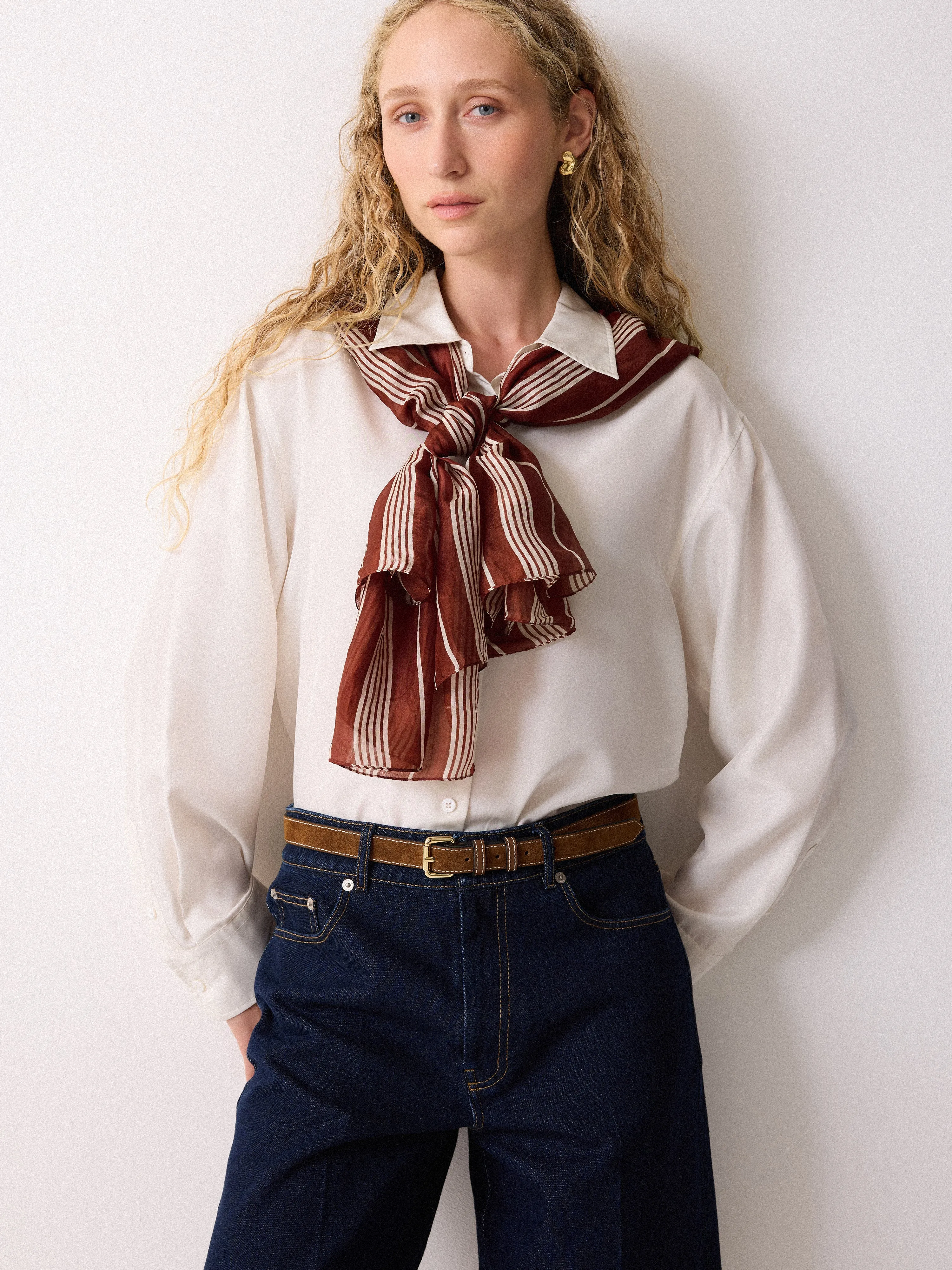 Suede Skinny Belt Suede Skinny Belt | Tan sold by Jigsaw