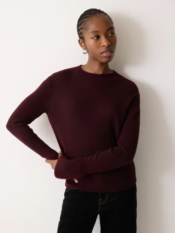 Cloud Cashmere Eldon Jumper | Burgundy sold by Jigsaw