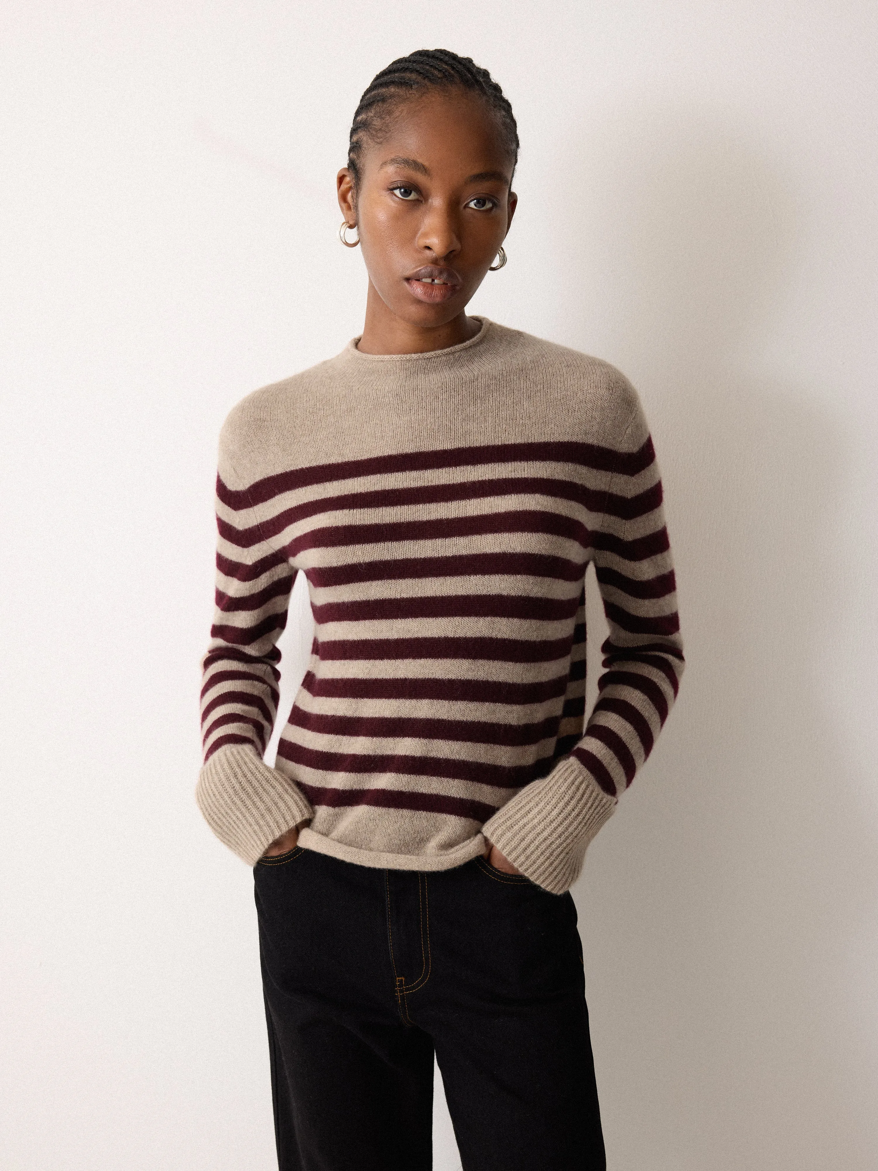 Cloud Cashmere Eldon Stripe | Oatmeal sold by Jigsaw product image thumbnail 4