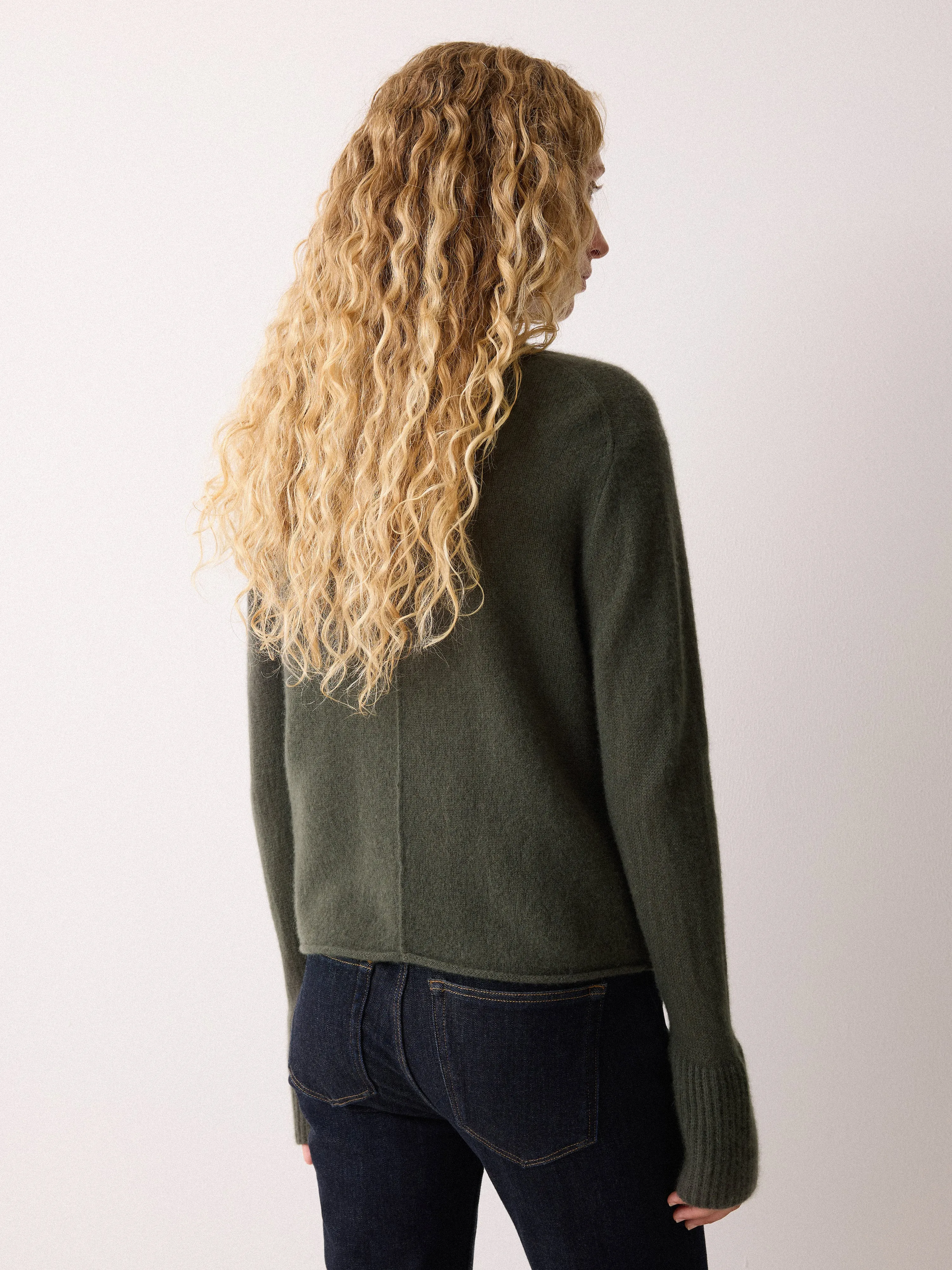 Cloud Cashmere Eldon Jumper | Khaki sold by Jigsaw product image thumbnail 4
