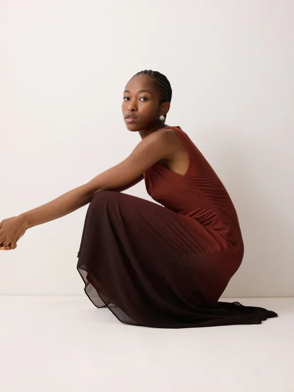 Ombre Dip-Dye Dress | Brown sold by Jigsaw