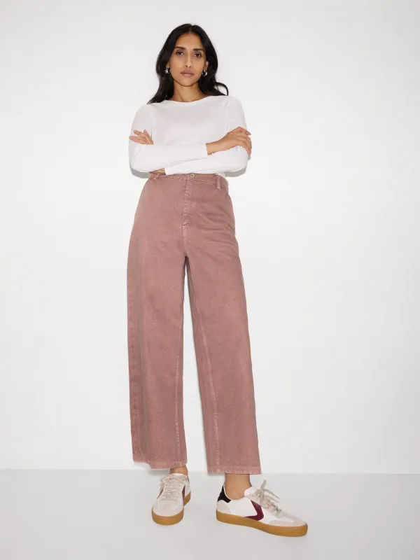 Kensington Barrel Leg Jean | Washed Pink sold by Jigsaw