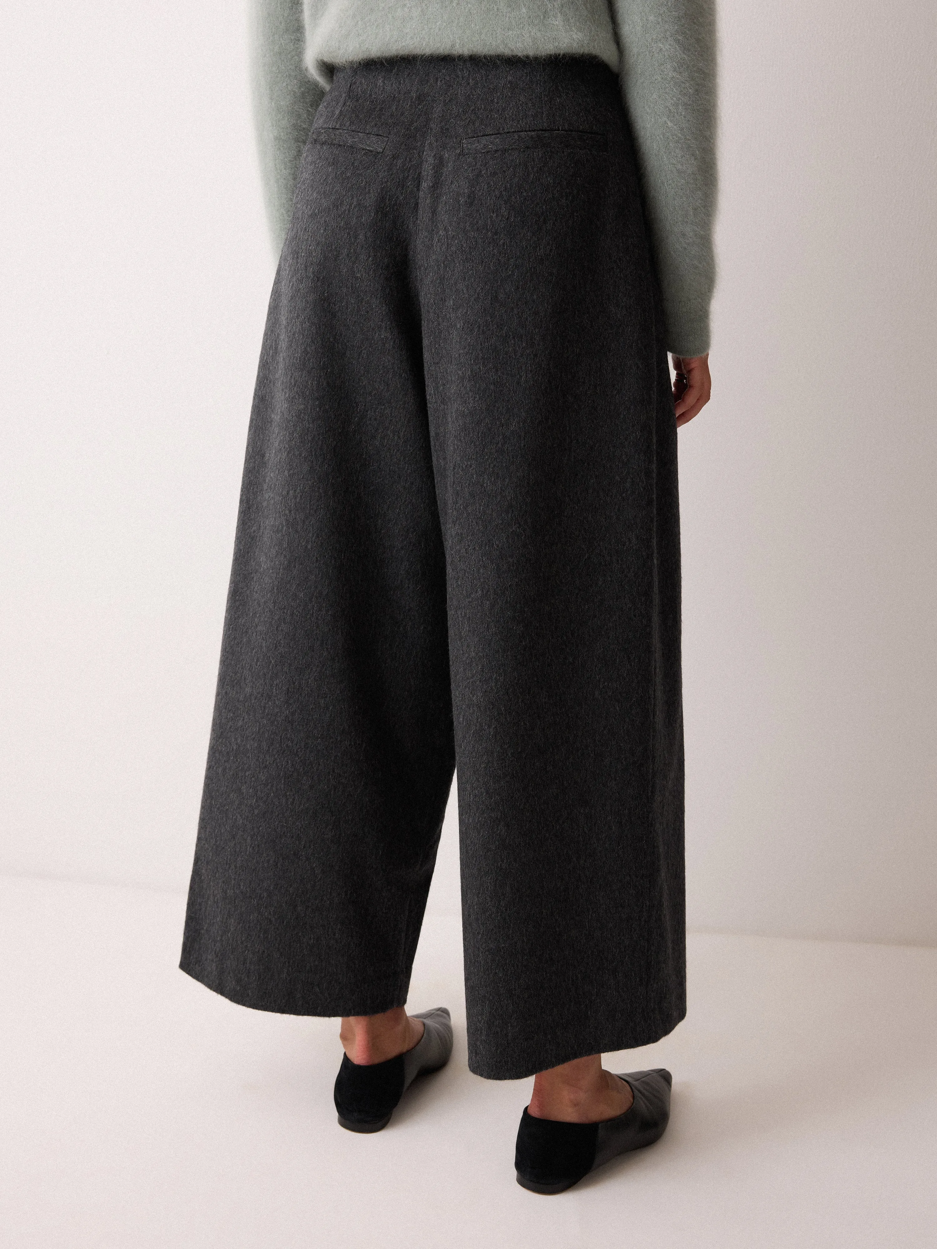 Wool High Waist Pleat Trouser | Grey sold by Jigsaw product image thumbnail 5
