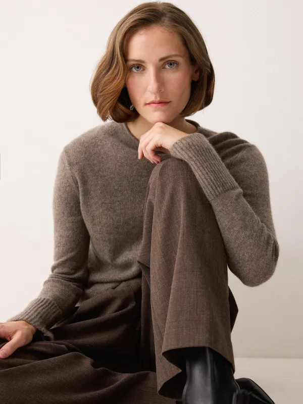 Cloud Cashmere Eldon Jumper | Taupe sold by Jigsaw
