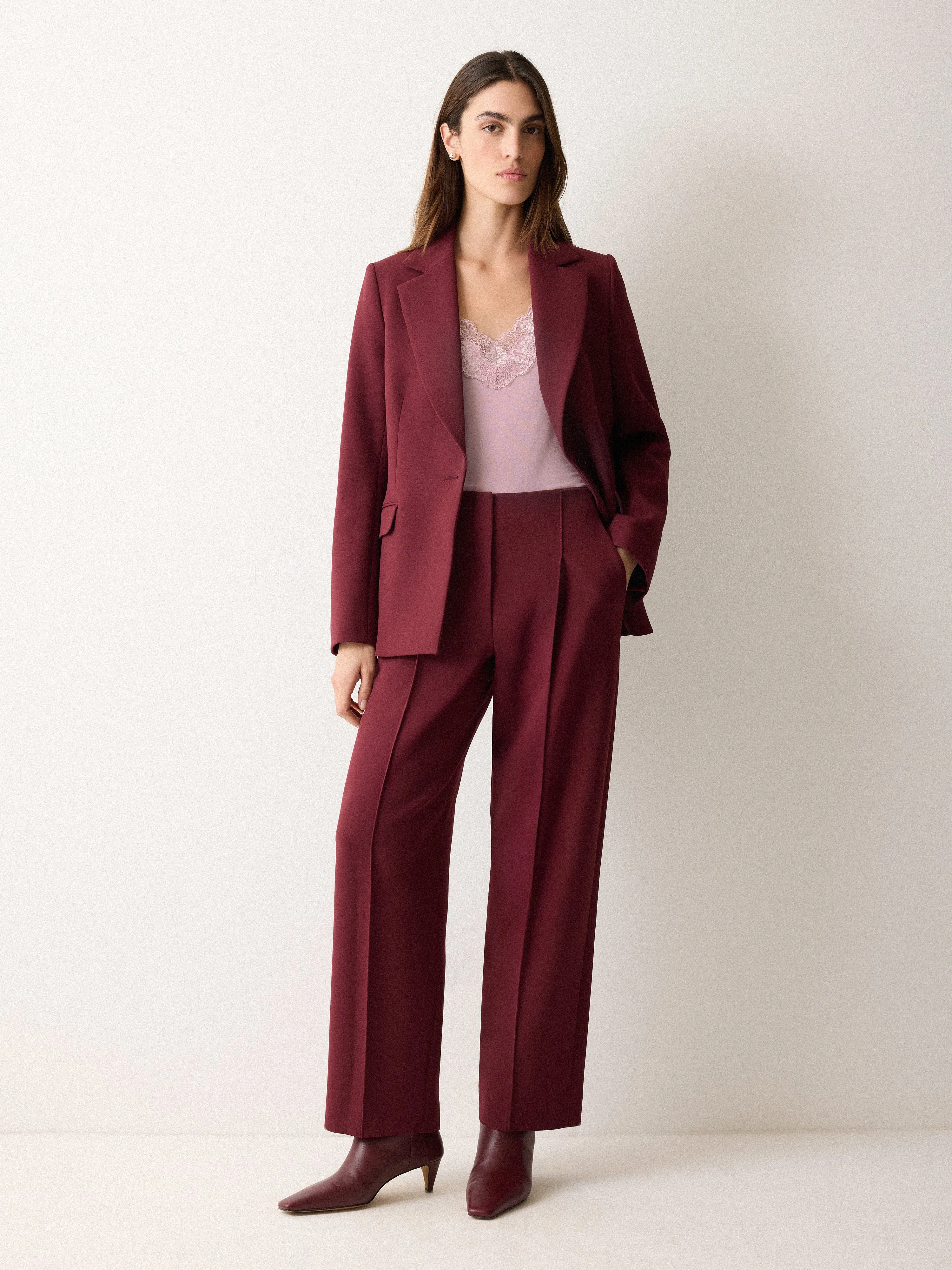 Modal Lace V Cami | Flush Pink sold by Jigsaw product image thumbnail 2