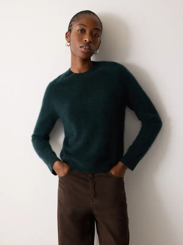 Halo Cashmere Jumper | Dark Green sold by Jigsaw