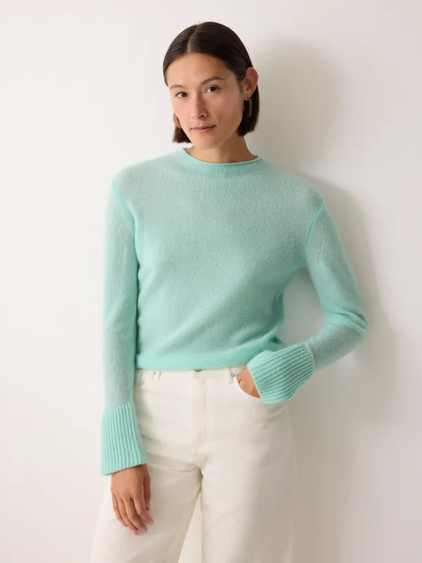 Cloud Cashmere Eldon Jumper | Aqua sold by Jigsaw