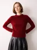 Compact Wool Cashmere Blend Jumper | Red sold by Jigsaw
