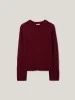 Compact Wool Cashmere Blend Jumper | Red sold by Jigsaw