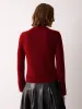 Compact Wool Cashmere Blend Jumper | Red sold by Jigsaw
