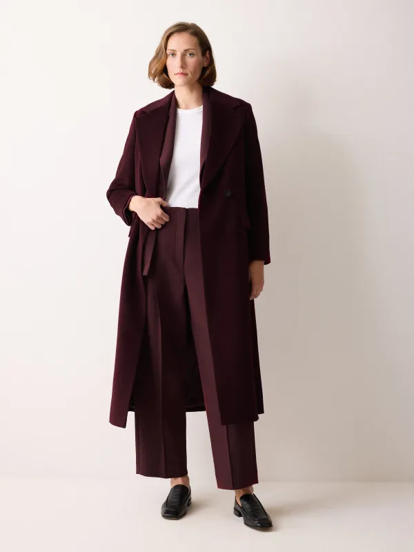 Wool Maxi City Coat | Purple sold by Jigsaw