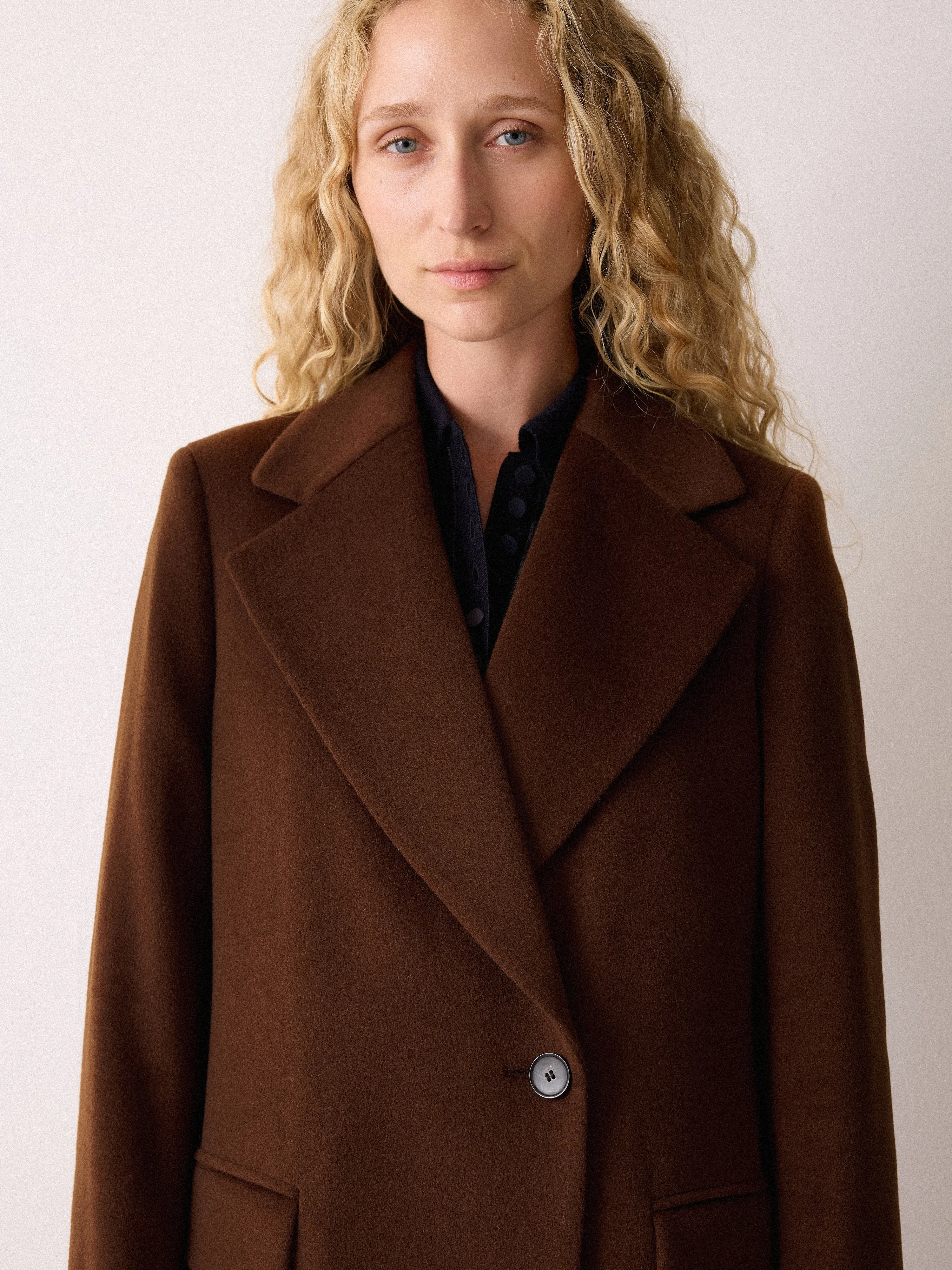 Wool Maxi City Coat | Brown sold by Jigsaw product image thumbnail 3