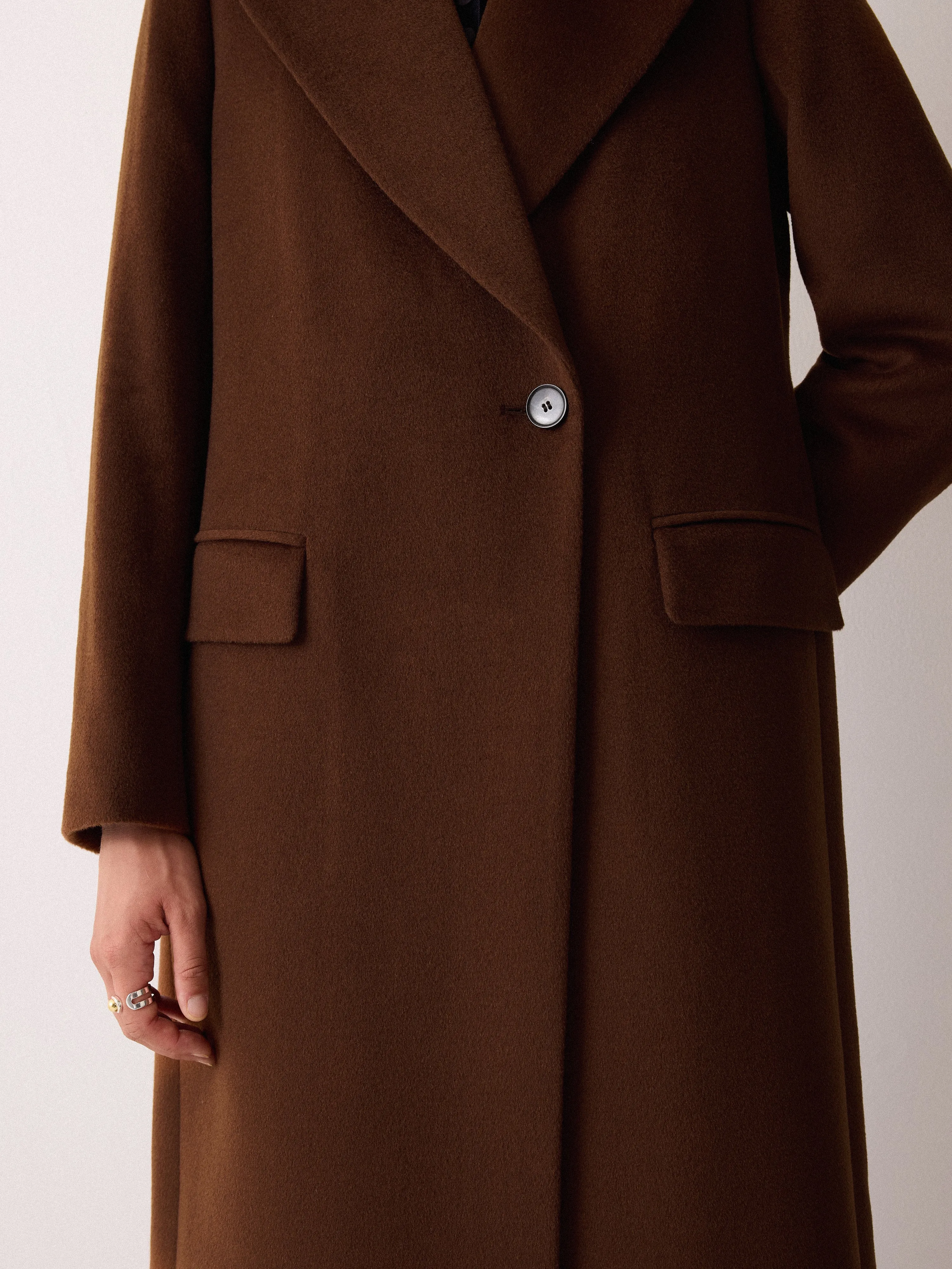 Wool Maxi City Coat | Brown sold by Jigsaw product image thumbnail 2
