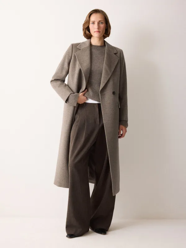 Wool Maxi City Coat | Taupe sold by Jigsaw