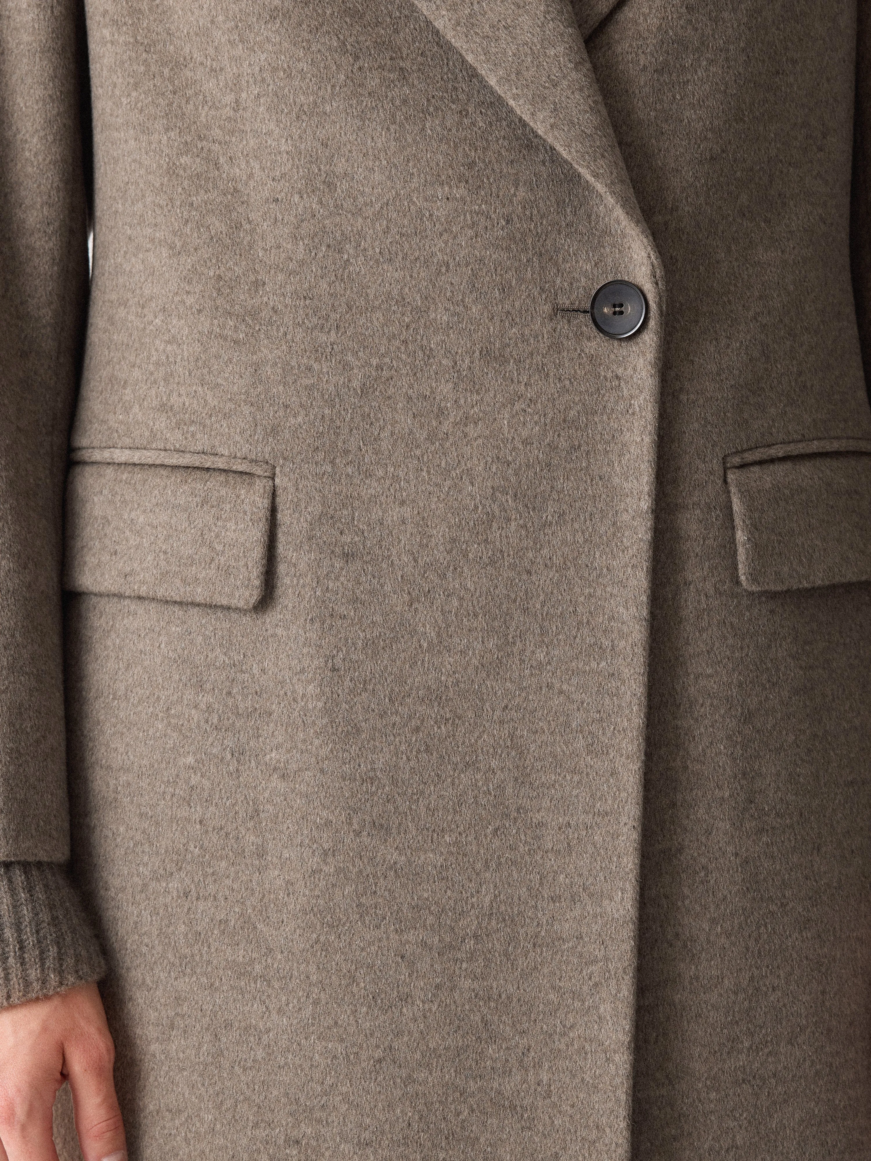 Wool Maxi City Coat | Taupe sold by Jigsaw product image thumbnail 2