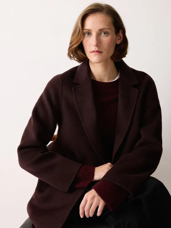 Double Faced Tailored Coat | Brown sold by Jigsaw