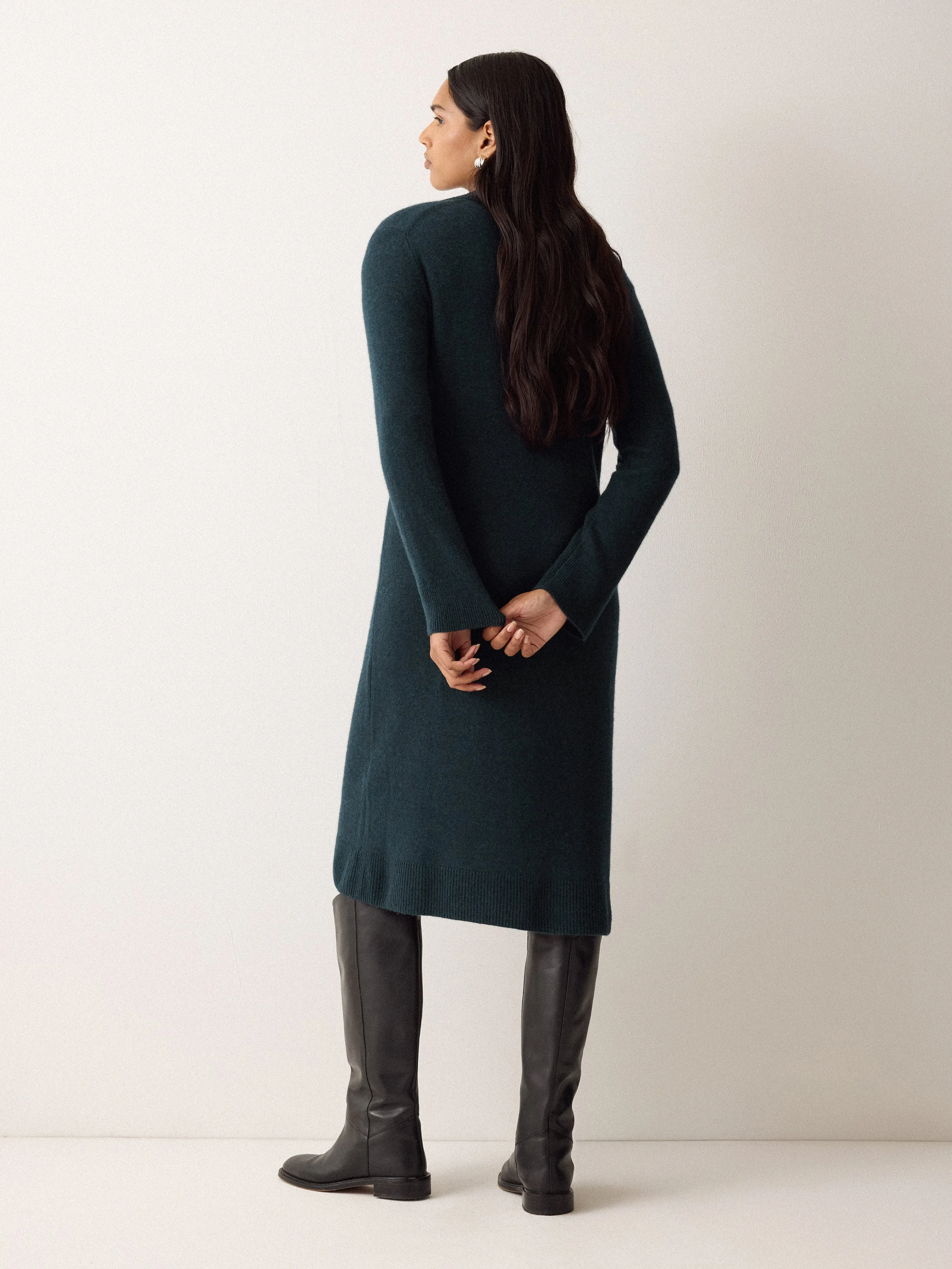 Wool Blend Collar Dress | Green sold by Jigsaw product image thumbnail 3