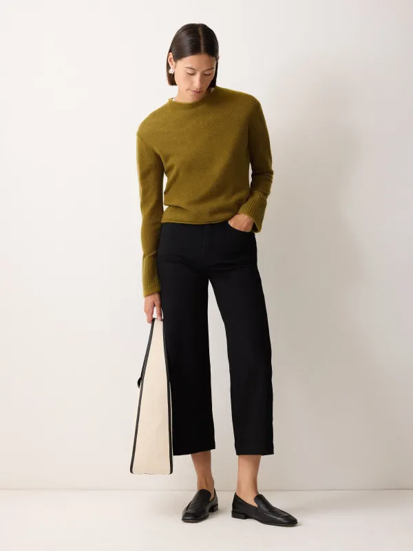 Cloud Cashmere Eldon Jumper | Haz | Hazel Green sold by Jigsaw