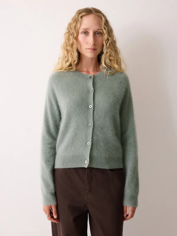 Halo Cashmere Cardigan | Green sold by Jigsaw