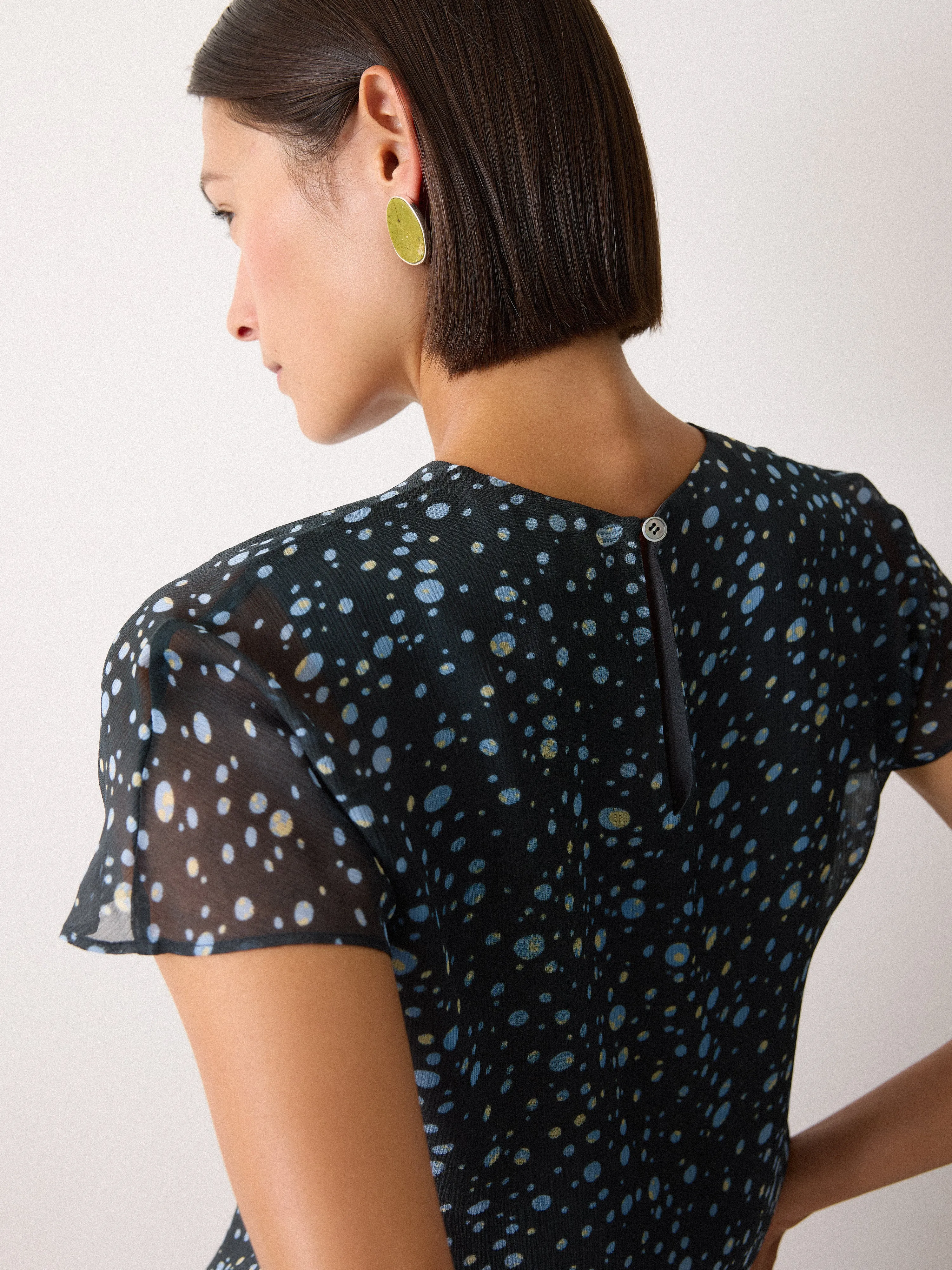 Polka Dot Chiffon Top | Grey sold by Jigsaw product image thumbnail 2