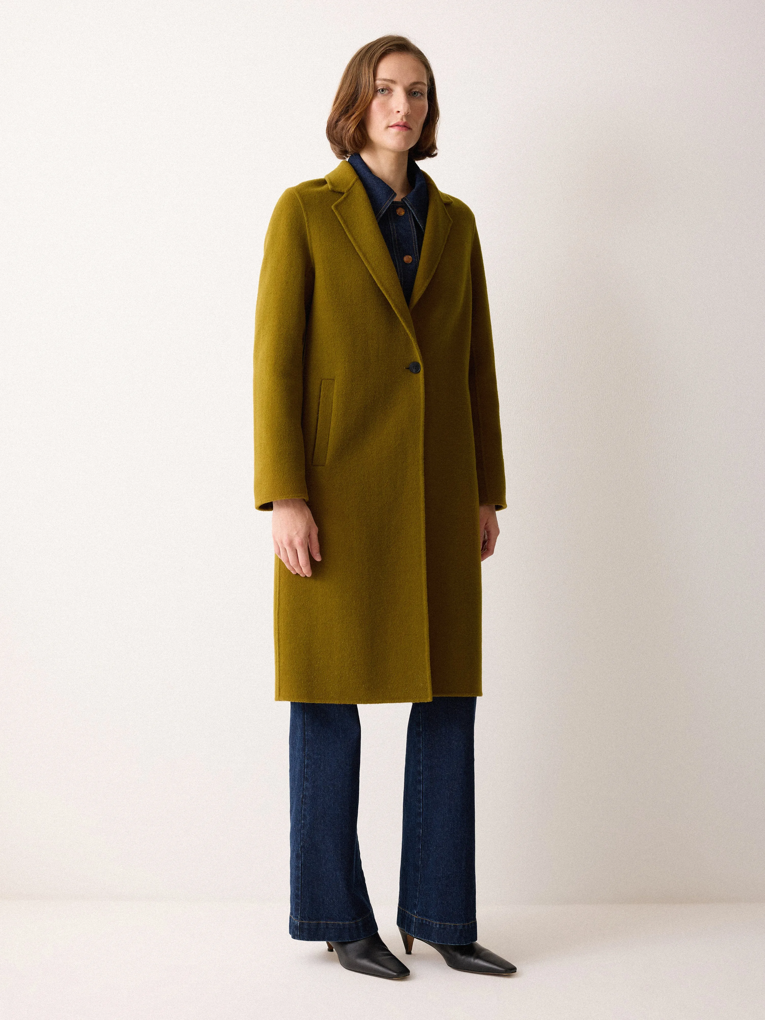 Double Faced Tailored Coat | Green sold by Jigsaw product image thumbnail 3
