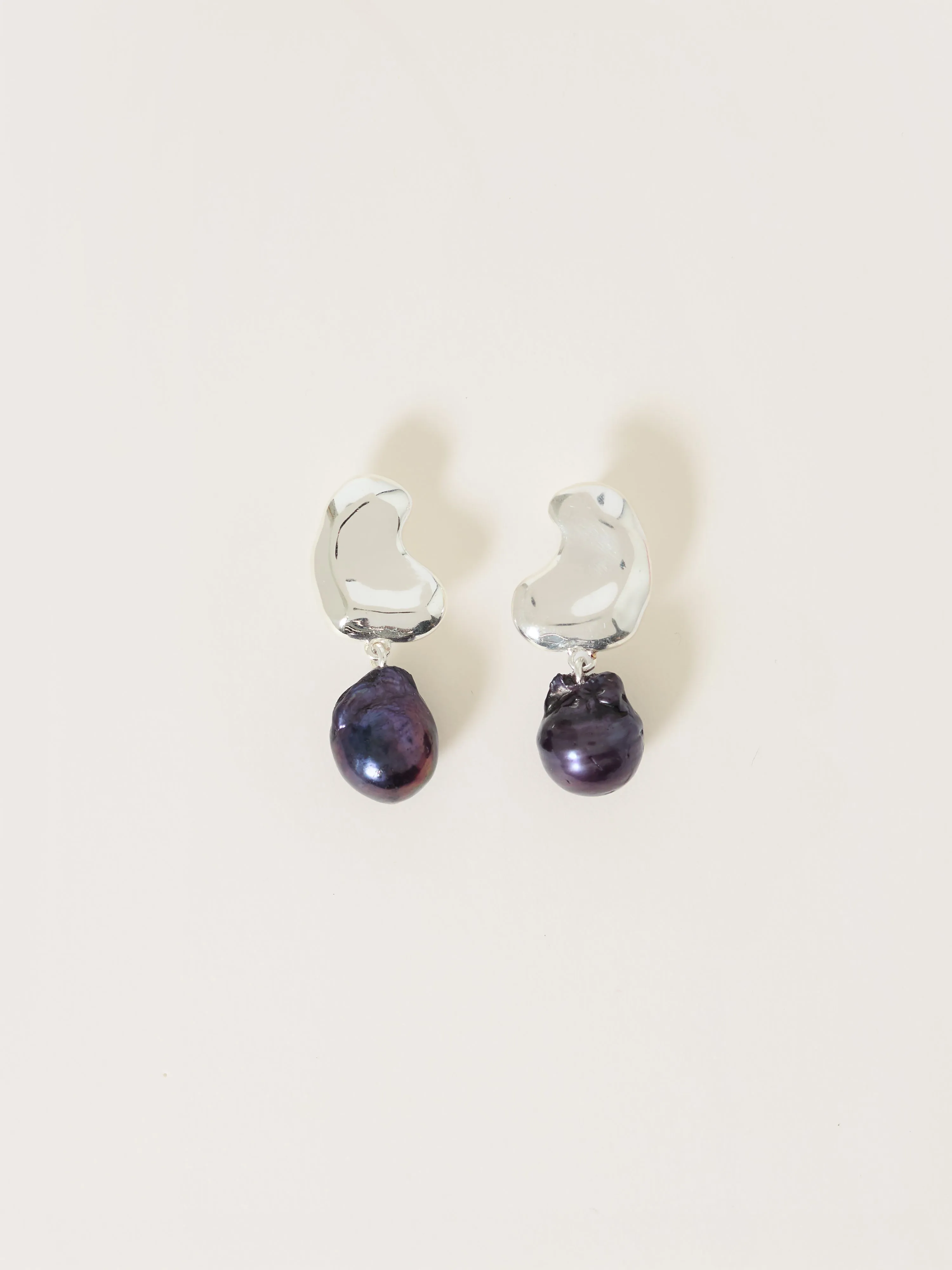 Black Pearl Stud Earring | Silver sold by Jigsaw product image thumbnail 2