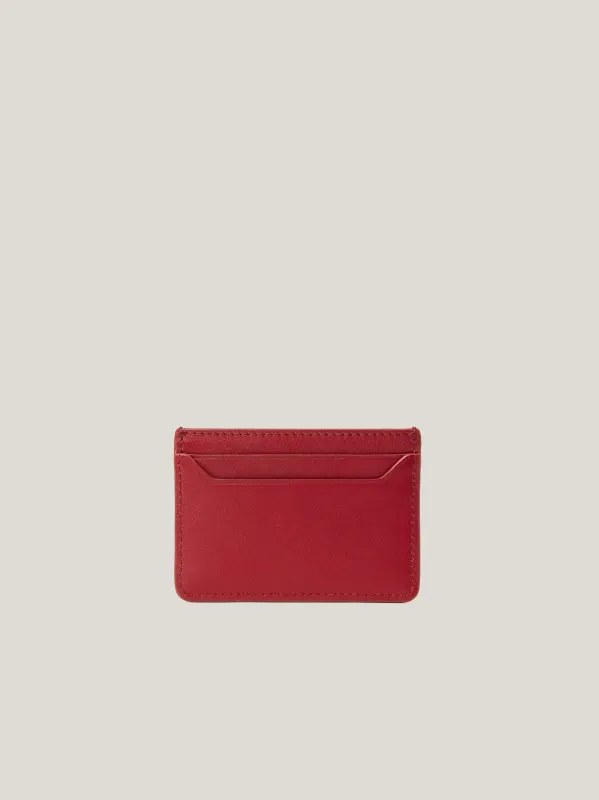 Leather Card Holder | Red sold by Jigsaw