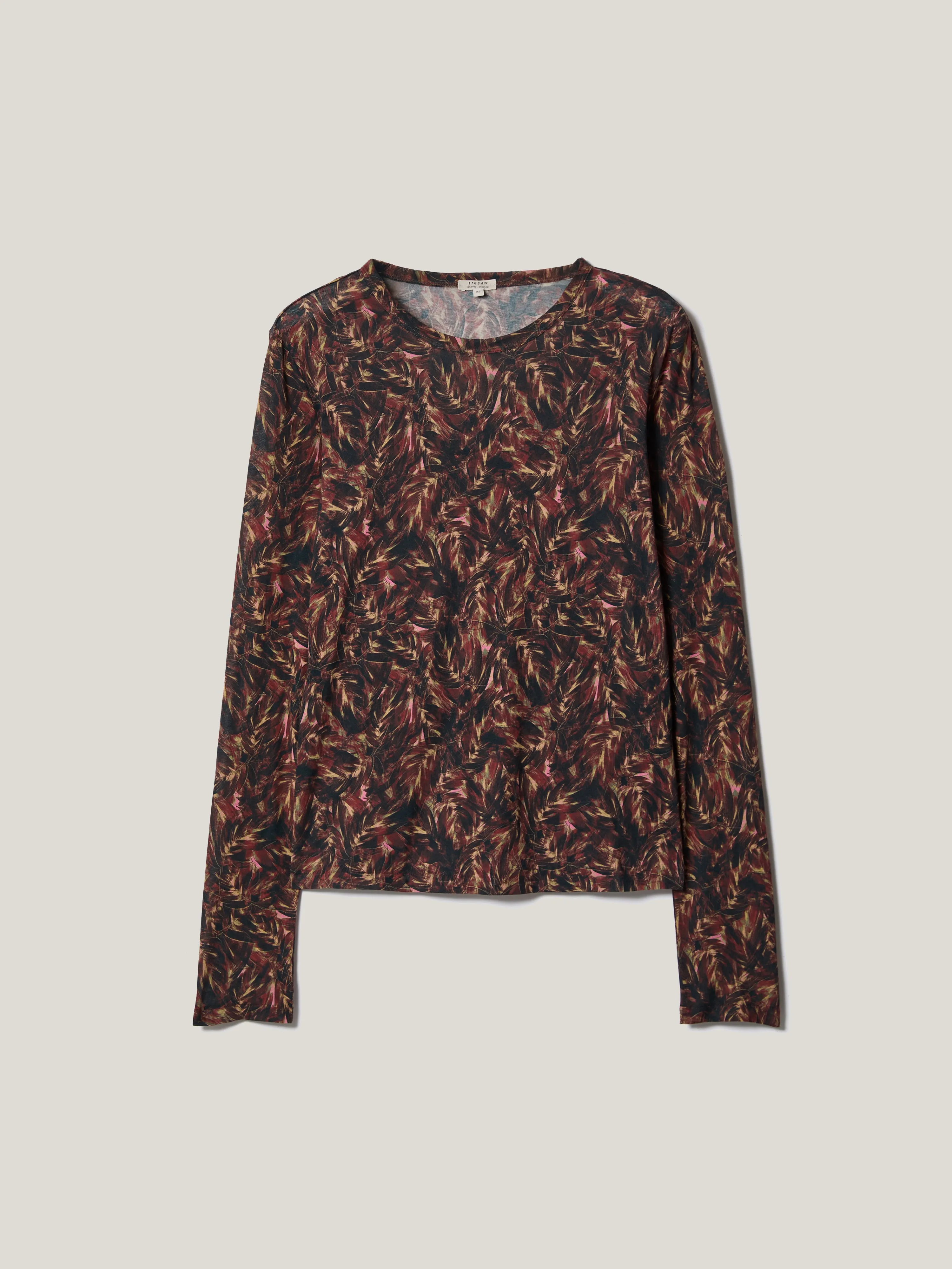 Wild Feather Long Sleeve Tee | Brown sold by Jigsaw product image thumbnail 4
