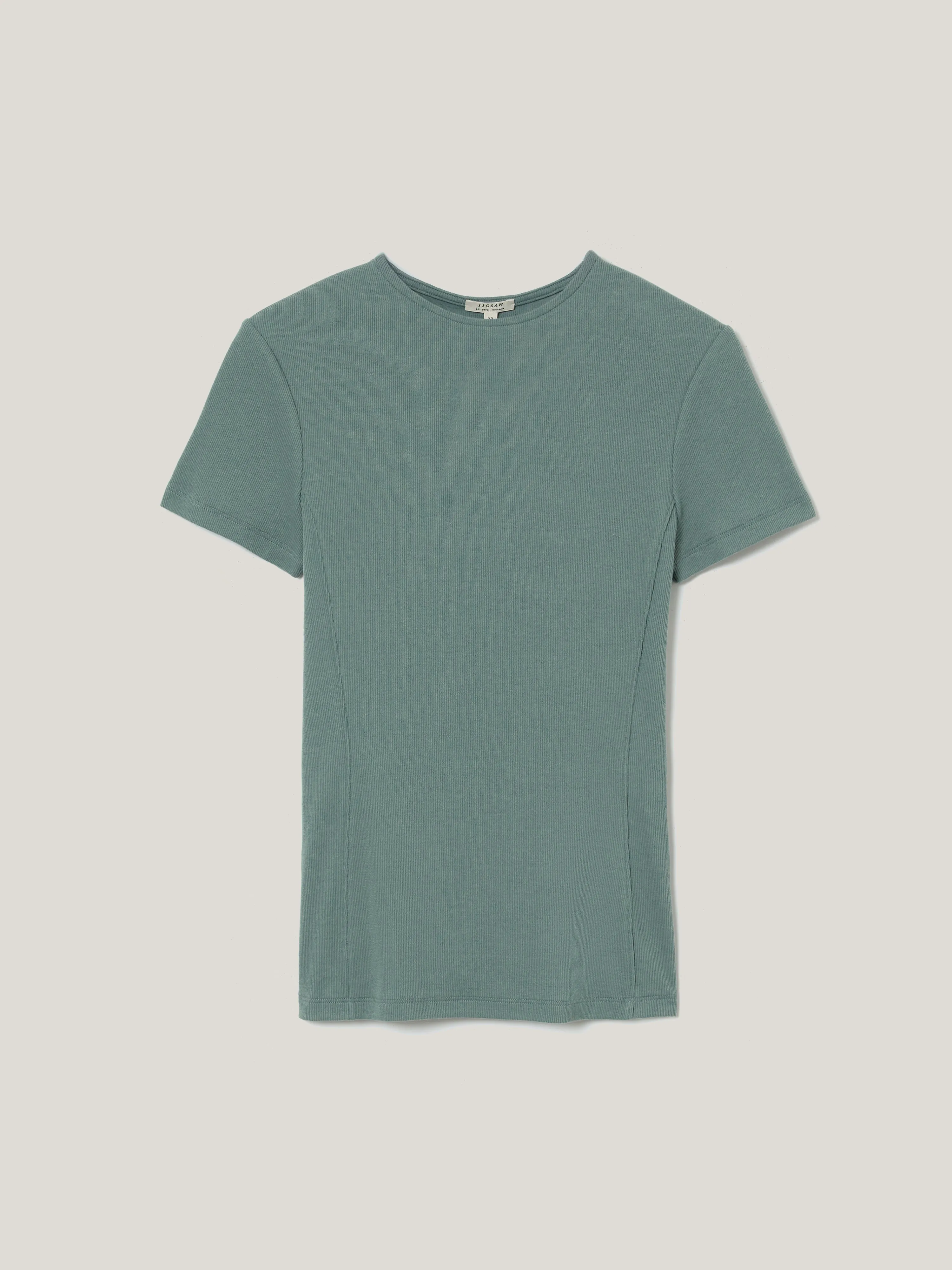 High Neck Seam Detail Top | Blue sold by Jigsaw product image thumbnail 5