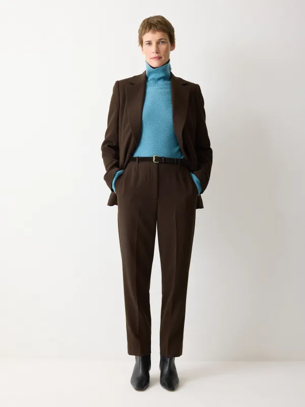 Lisson Crepe Trouser | Brown sold by Jigsaw
