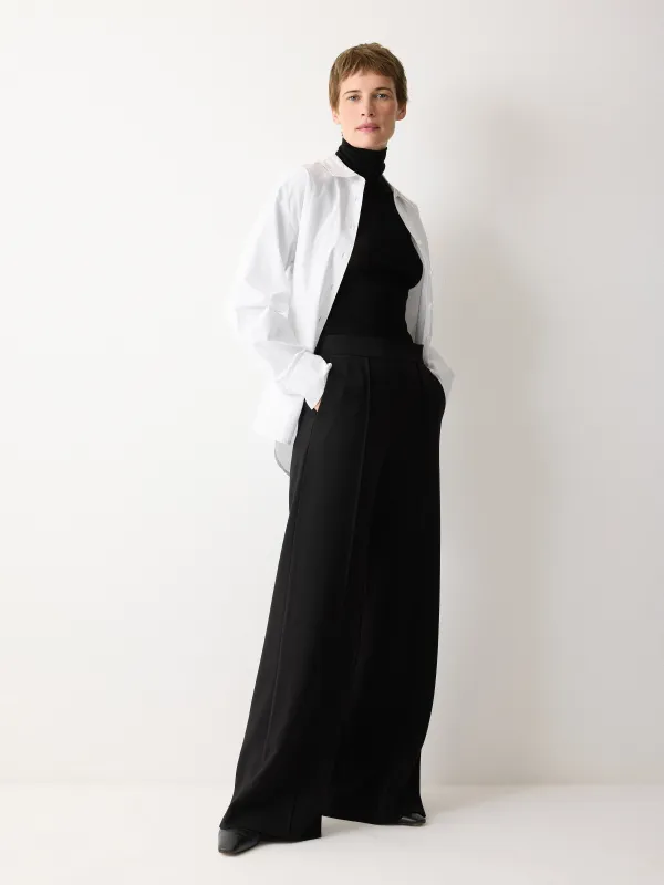 Modern Crepe Wide Leg Trouser | Black sold by Jigsaw