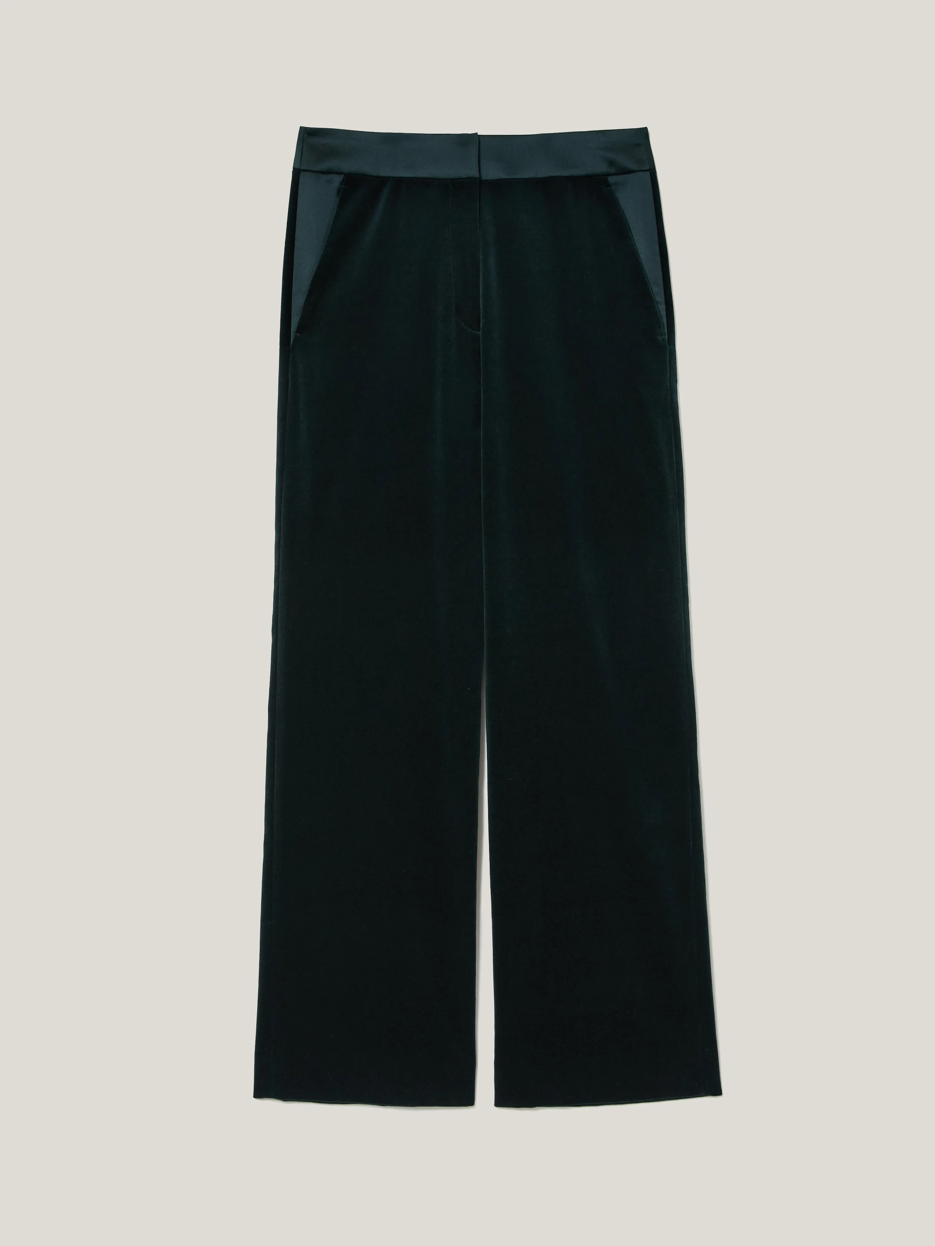Velvet Satin Tailored Trouser | Green sold by Jigsaw product image thumbnail 5