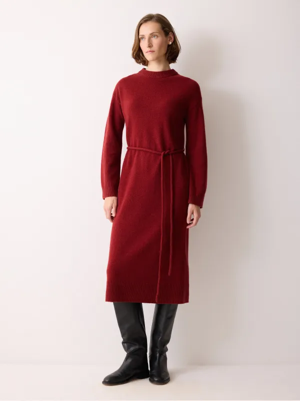 Triangular Scarf Knit Dress | Red sold by Jigsaw