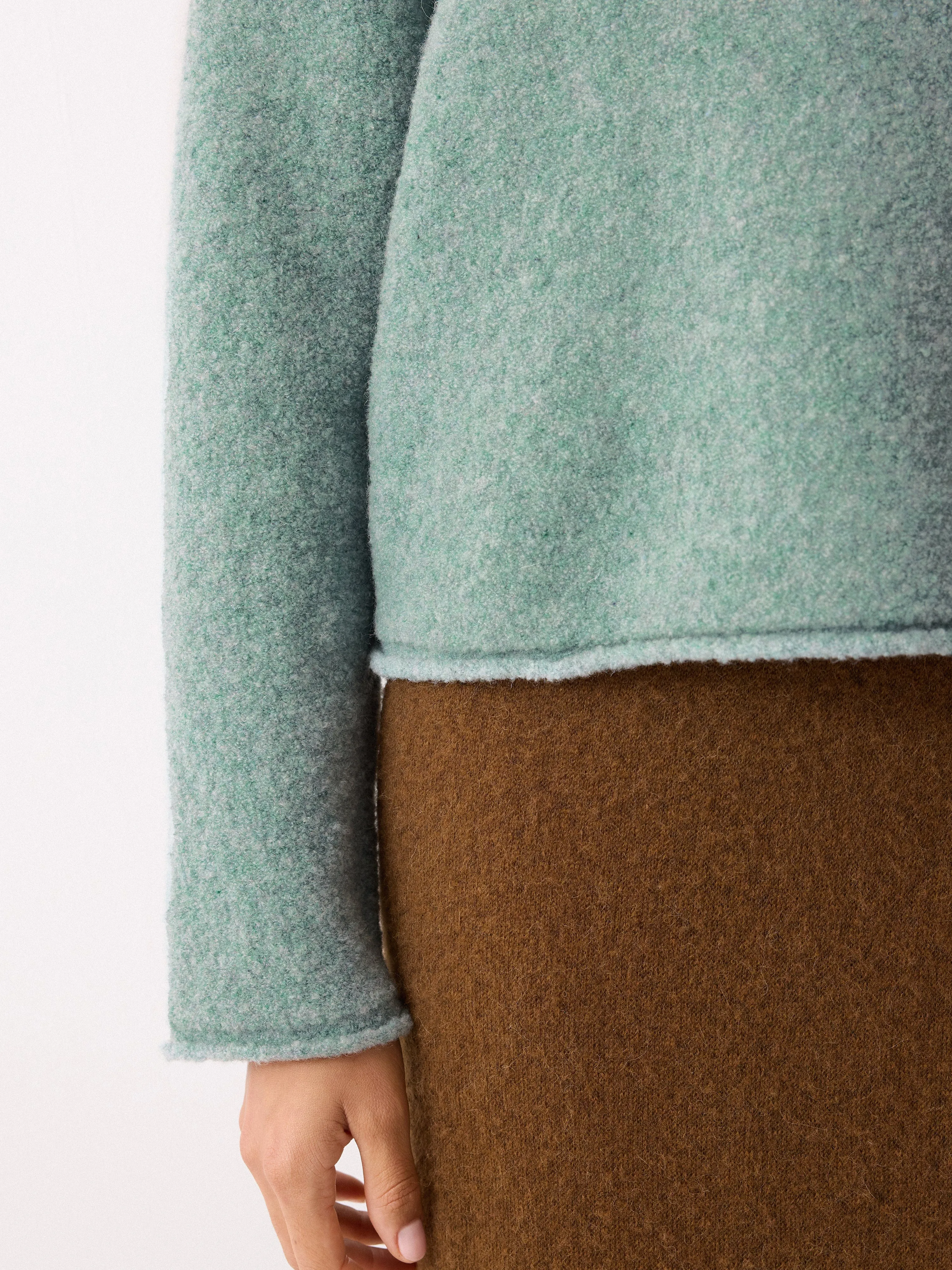 Fleecy Knit Crop Jumper | Blue sold by Jigsaw product image thumbnail 3