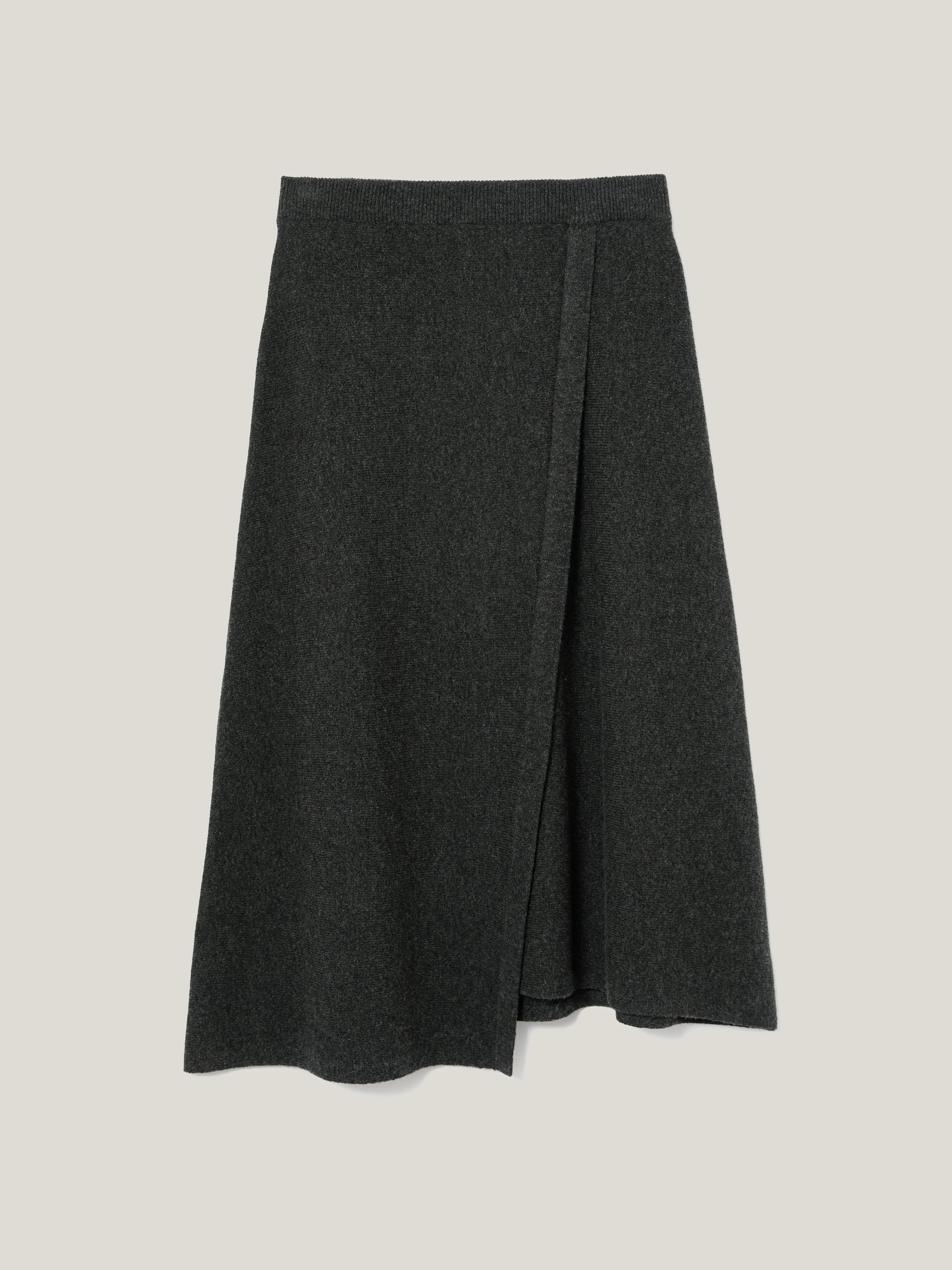 Overlap Seam Detail Skirt | Charcoal sold by Jigsaw product image thumbnail 5