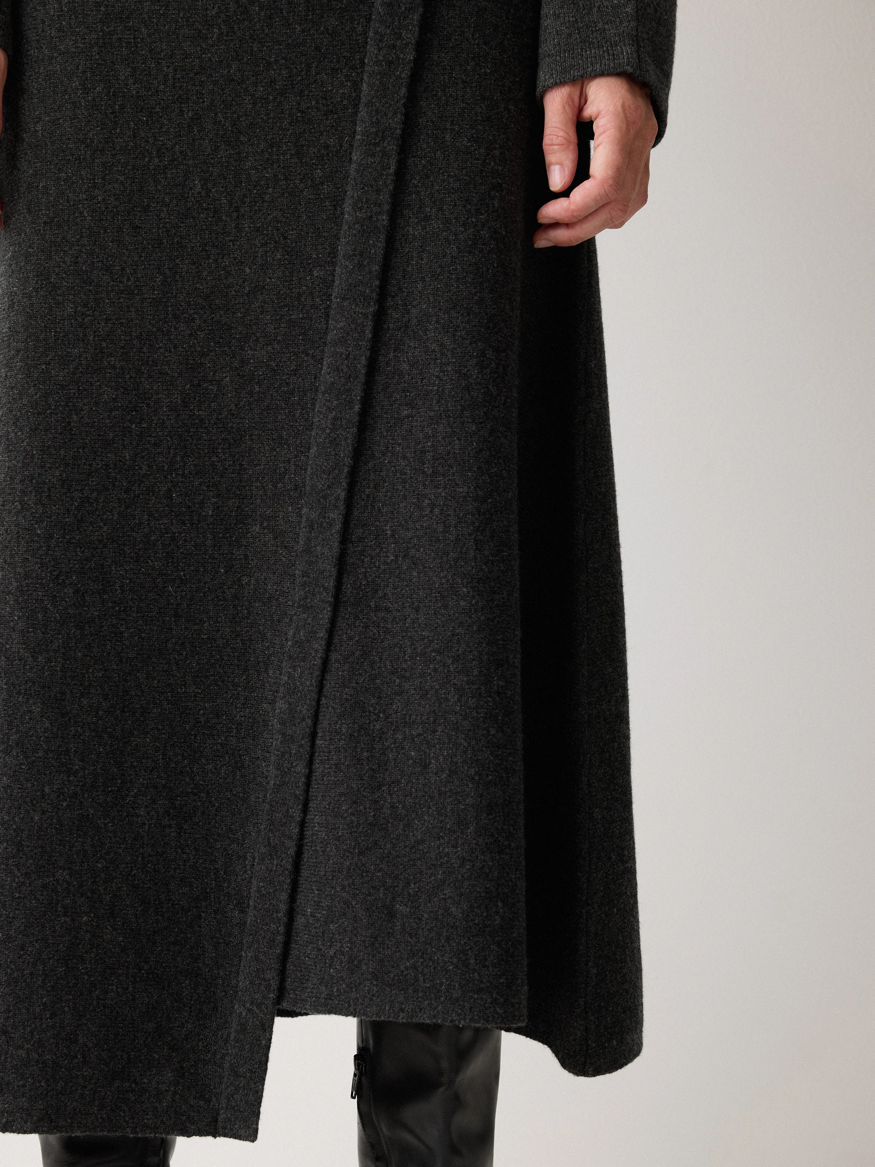 Overlap Seam Detail Skirt | Charcoal sold by Jigsaw product image thumbnail 2