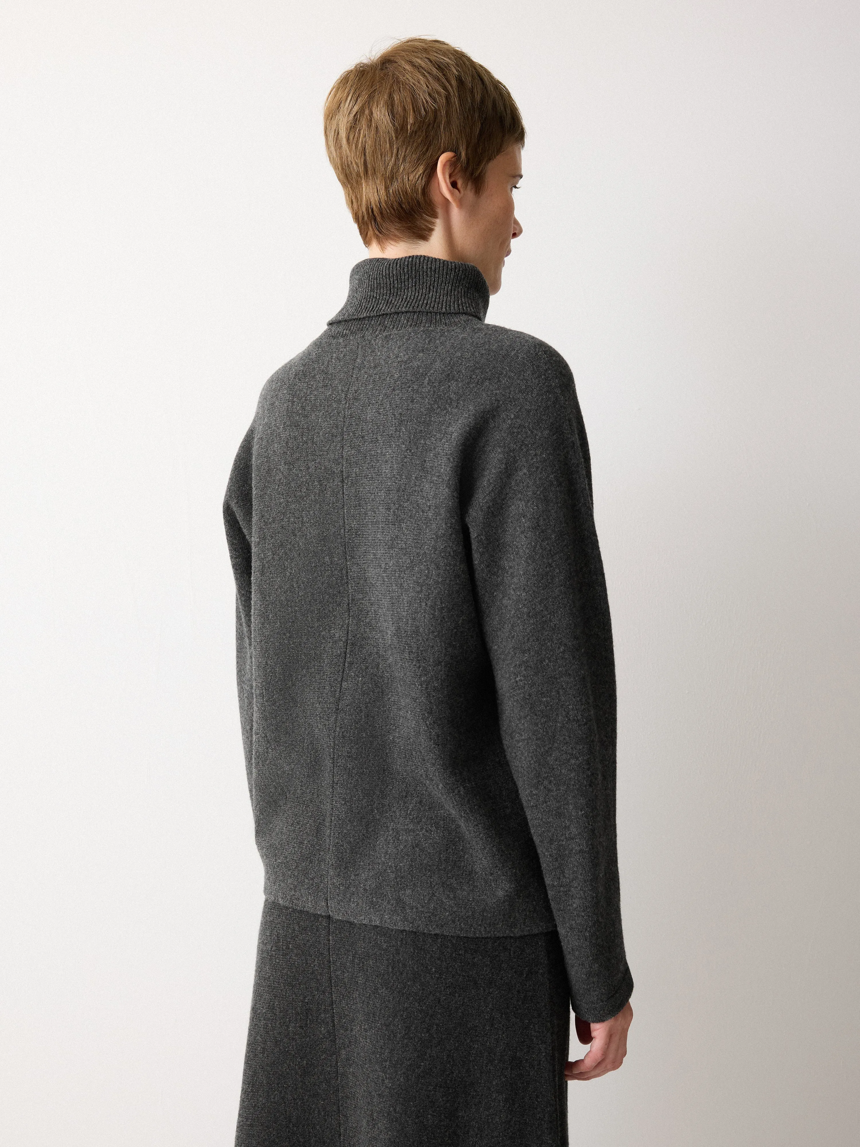 Overlap Seam Detail Jumper | Charcoal sold by Jigsaw product image thumbnail 2