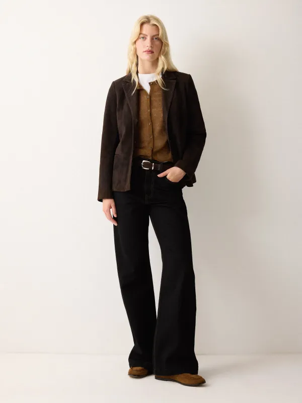 Austen Suede Blazer | Brown sold by Jigsaw