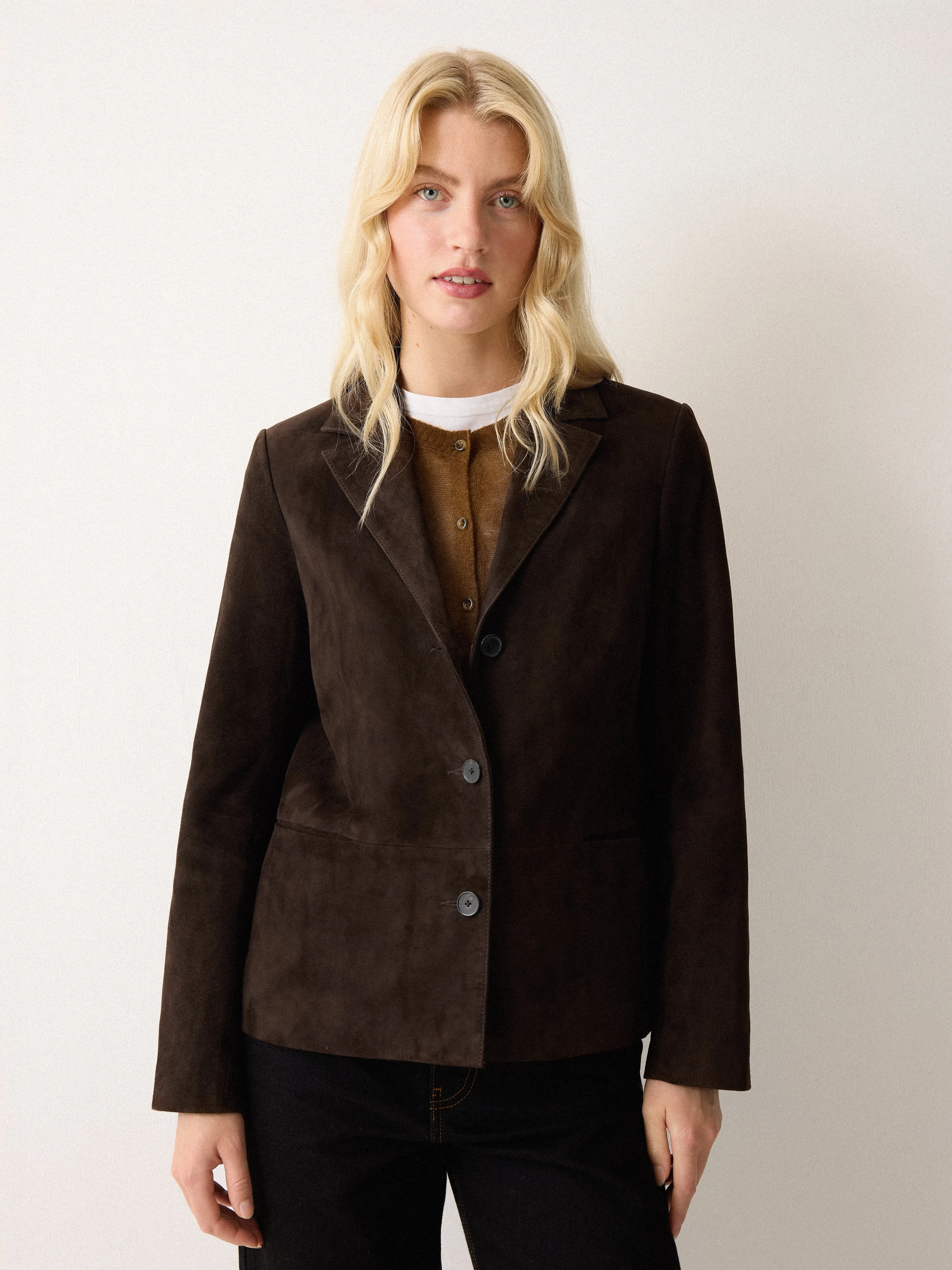 Austen Suede Blazer | Brown sold by Jigsaw product image thumbnail 4