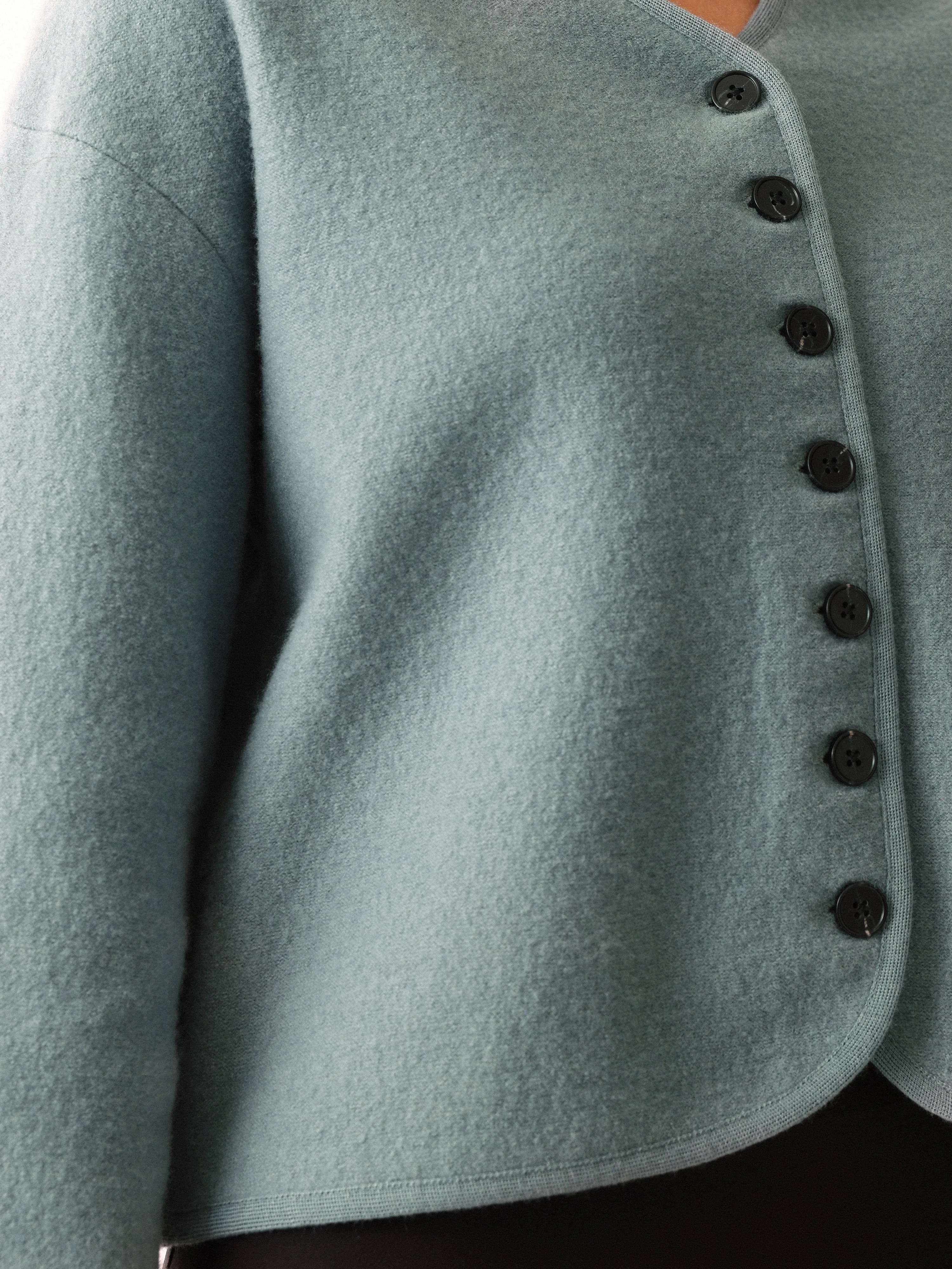 Boiled Wool Blend Jacket | Blue sold by Jigsaw product image thumbnail 4