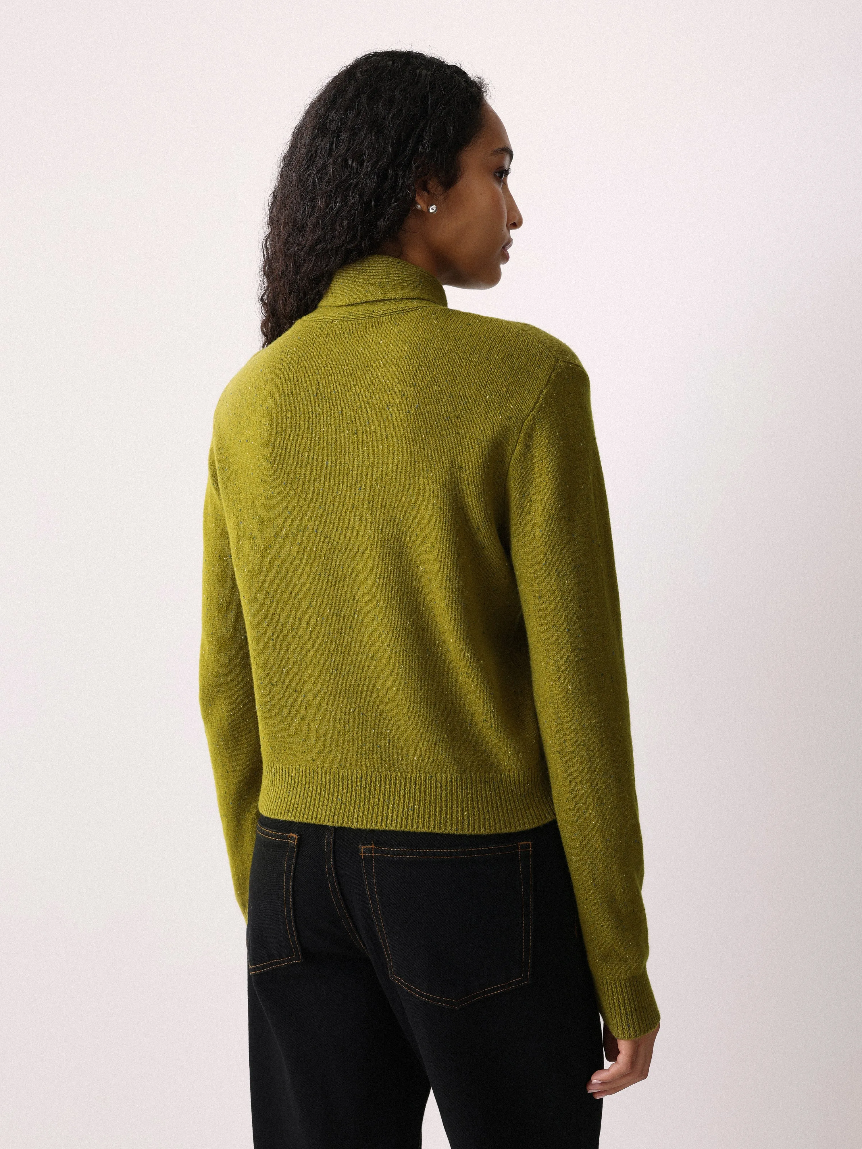 Donegal Wool Tie Neck Jumper | Green sold by Jigsaw product image thumbnail 5