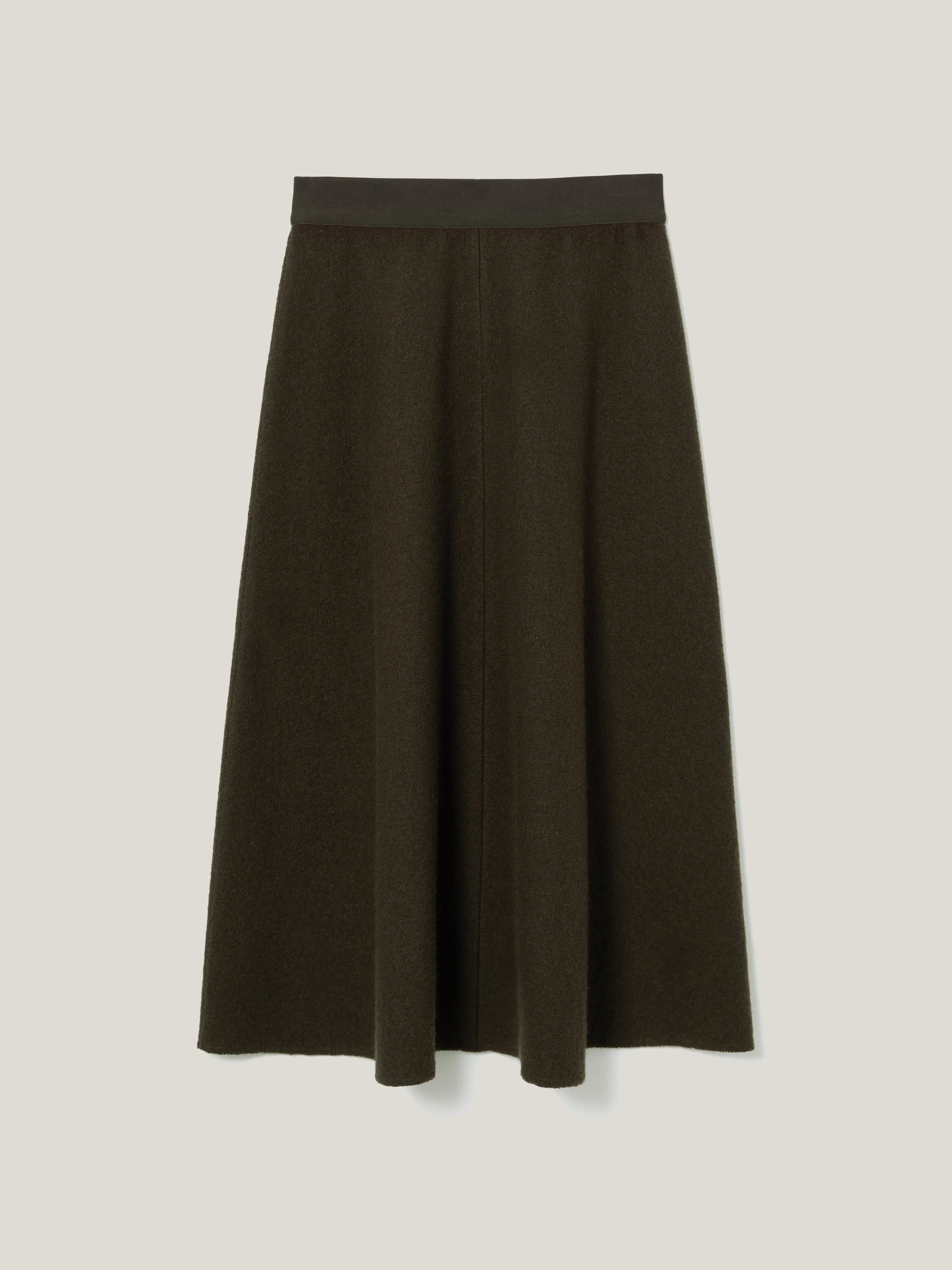 Boiled Wool Blend Skirt | Khaki sold by Jigsaw product image thumbnail 2