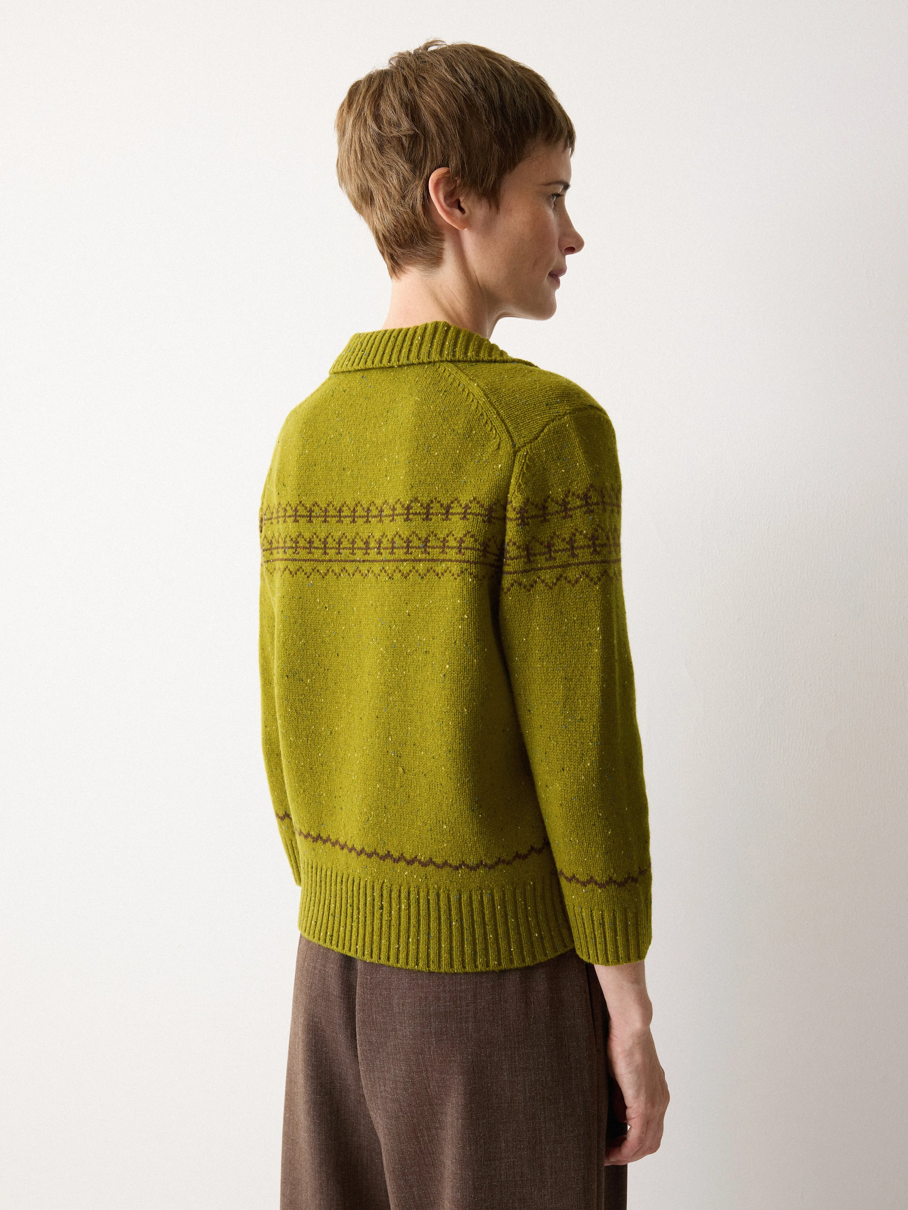 Donegal V Collar Top | Green sold by Jigsaw product image thumbnail 5