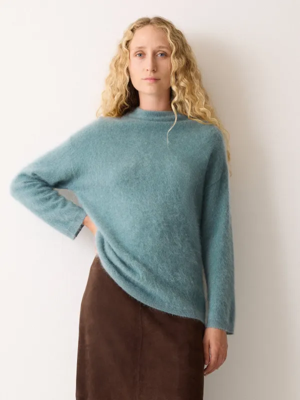 Halo Cashmere Oversized Jumper | Blue sold by Jigsaw