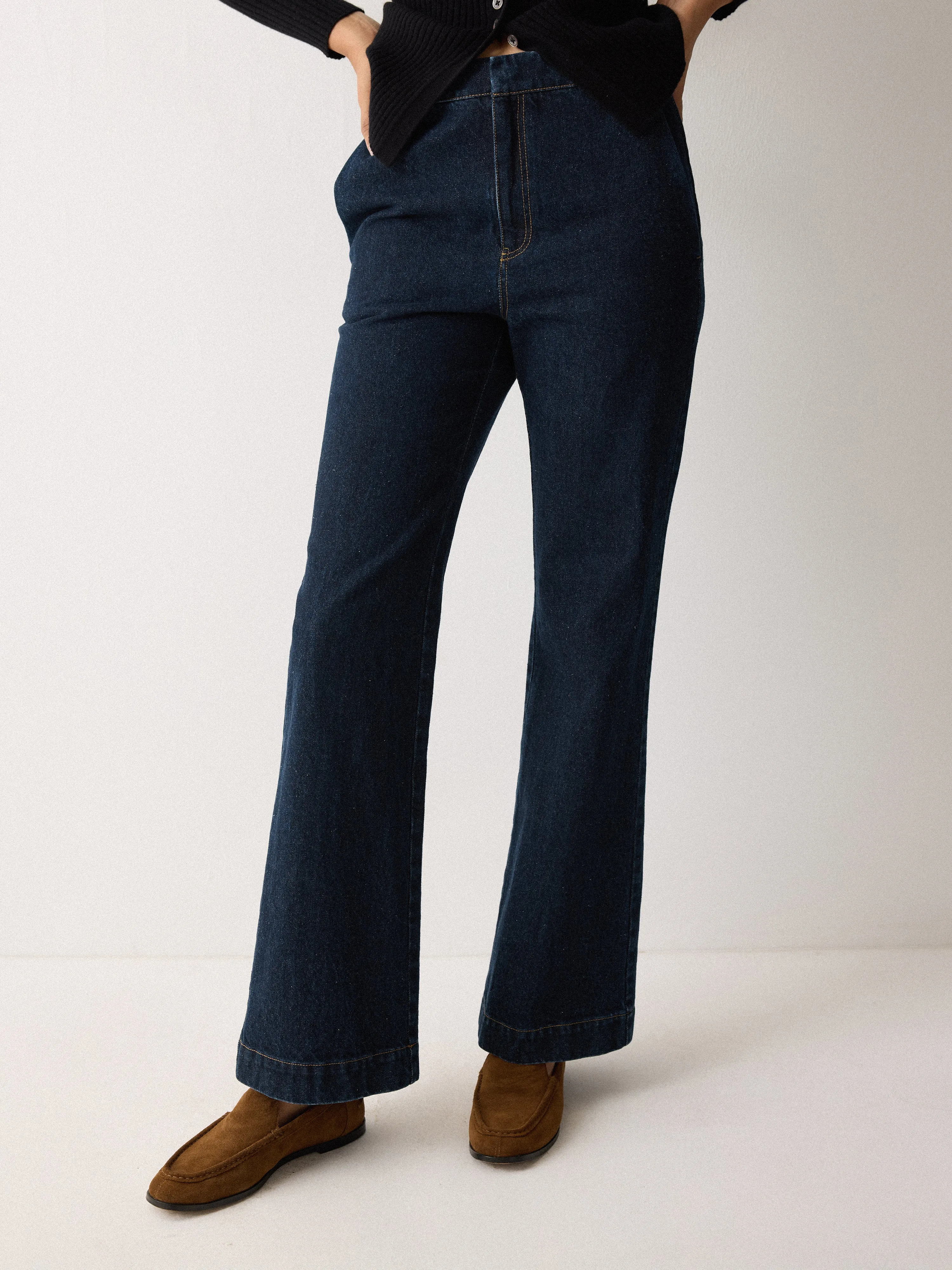 Denim Tailored Bootleg Trouser | Indigo sold by Jigsaw product image thumbnail 4